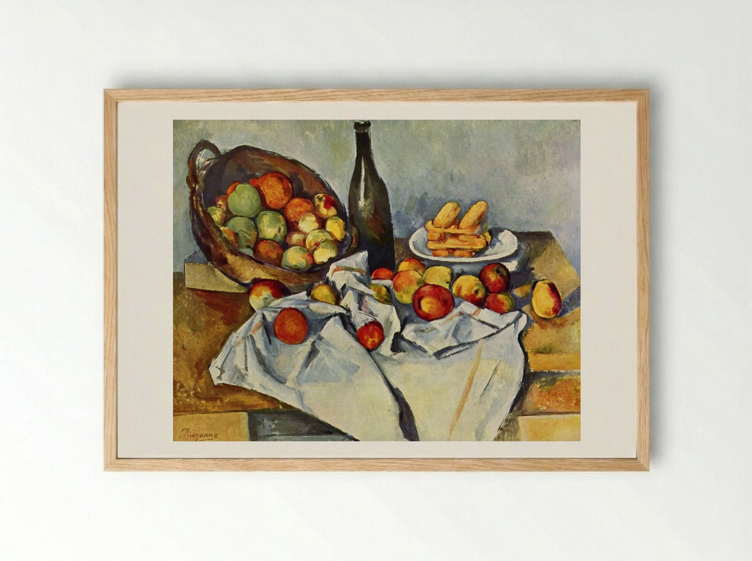 The Basket of Apples - Paul Cézanne - Framed Print Wood