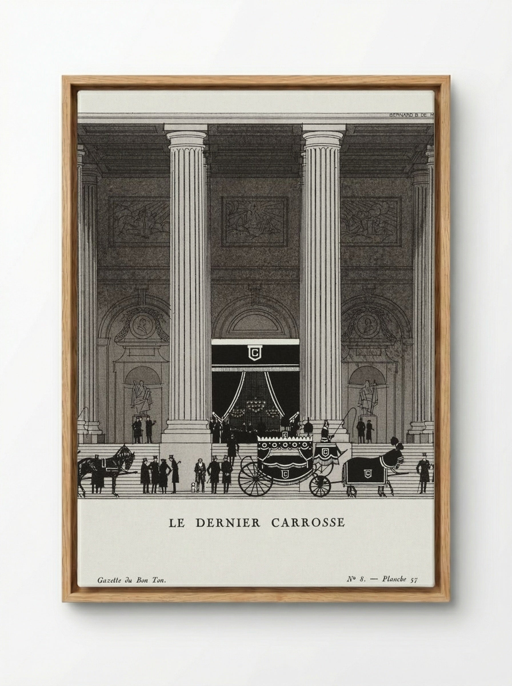 Le Dernier Carrosse - Bernard Boutet de Monvel - Framed Canvas Wood