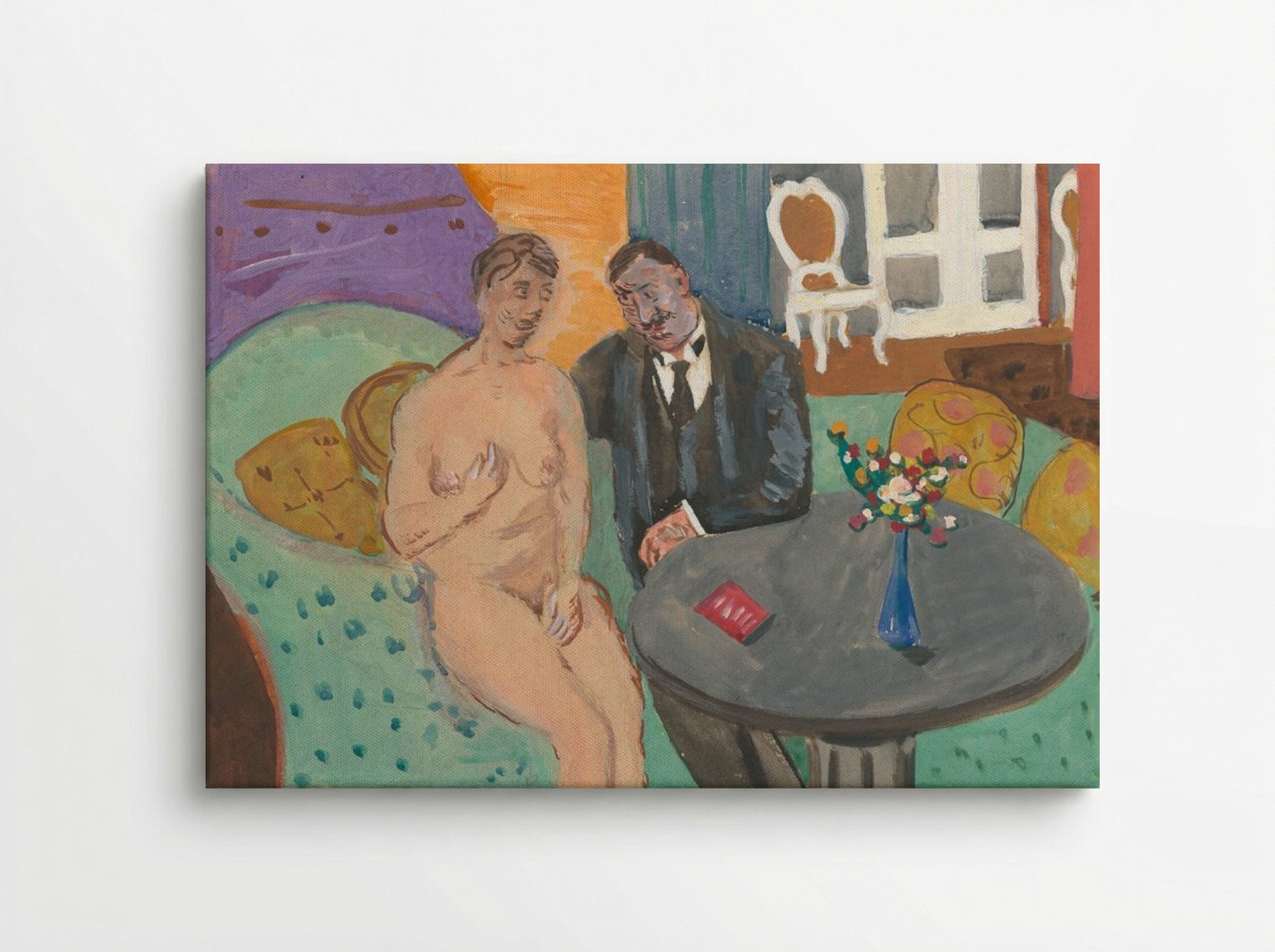 He and Sofa - Cyprián Majerník - Canvas