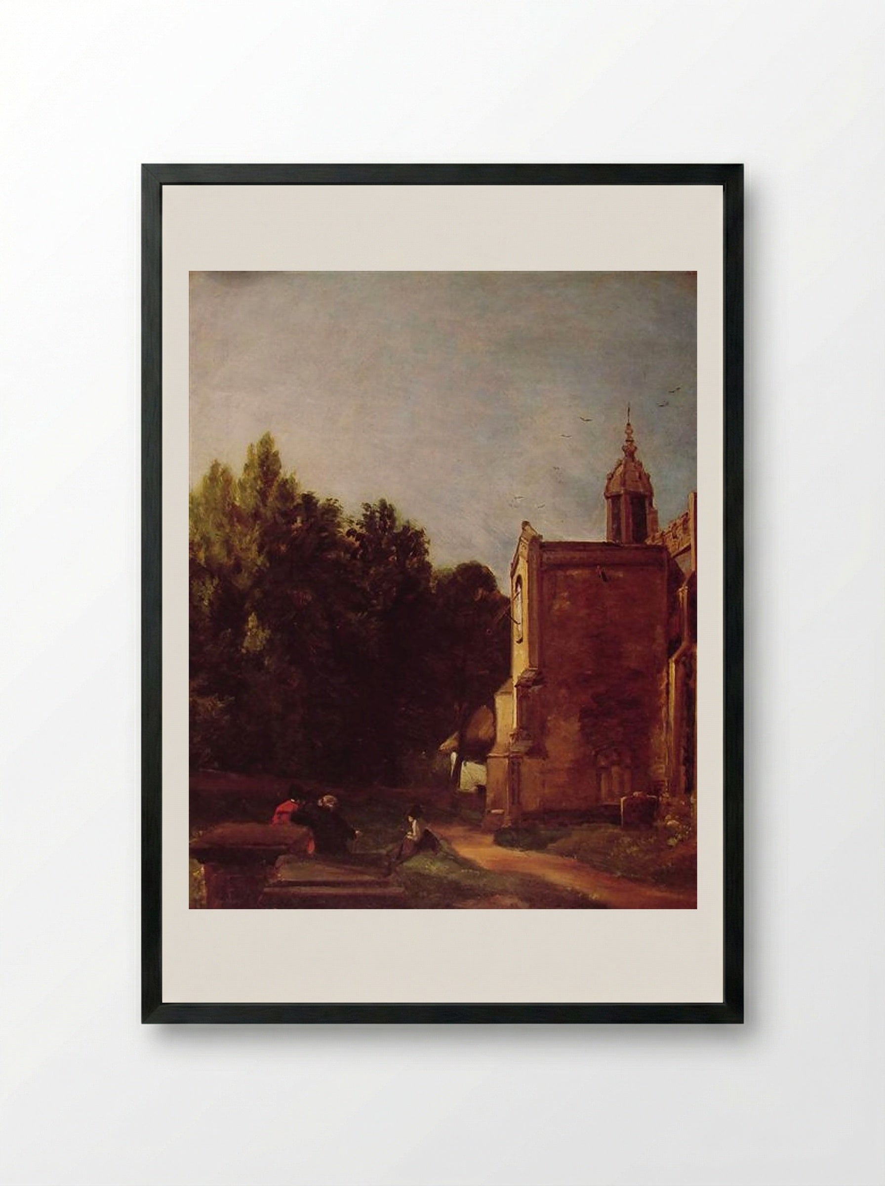 A Church Porch - John Constable - Framed Print Black