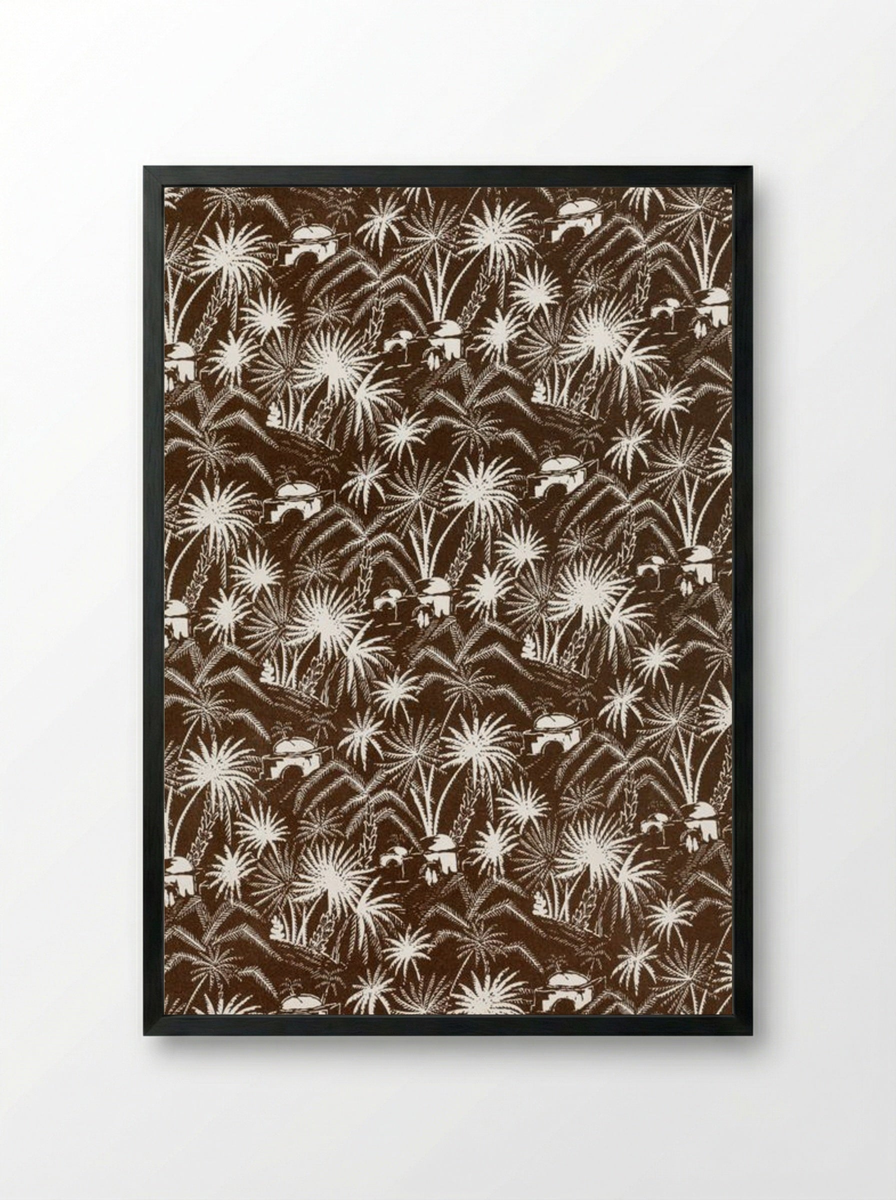 White Palm Trees - Charles Goy - Framed Print Black