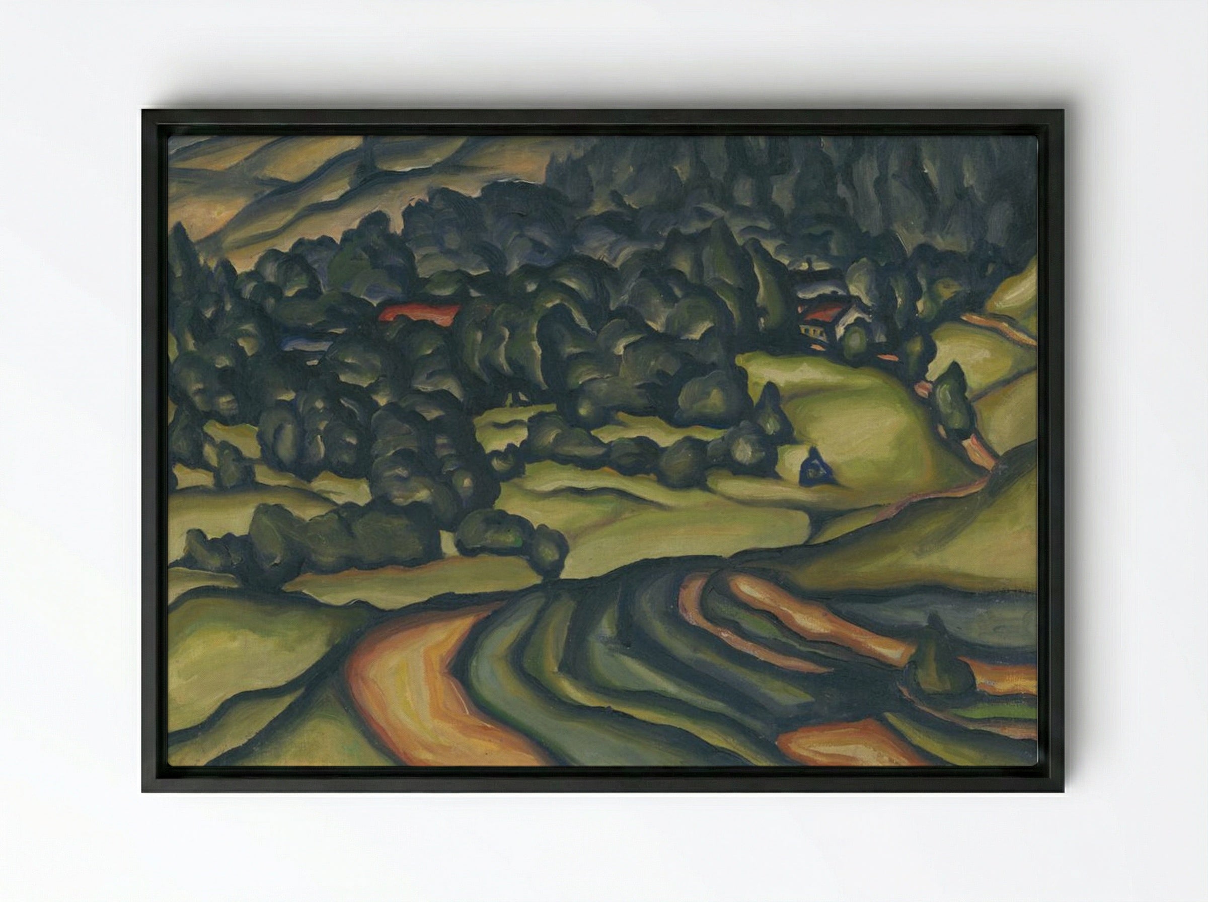 Country - Konstantin Bauer - Framed Canvas Black