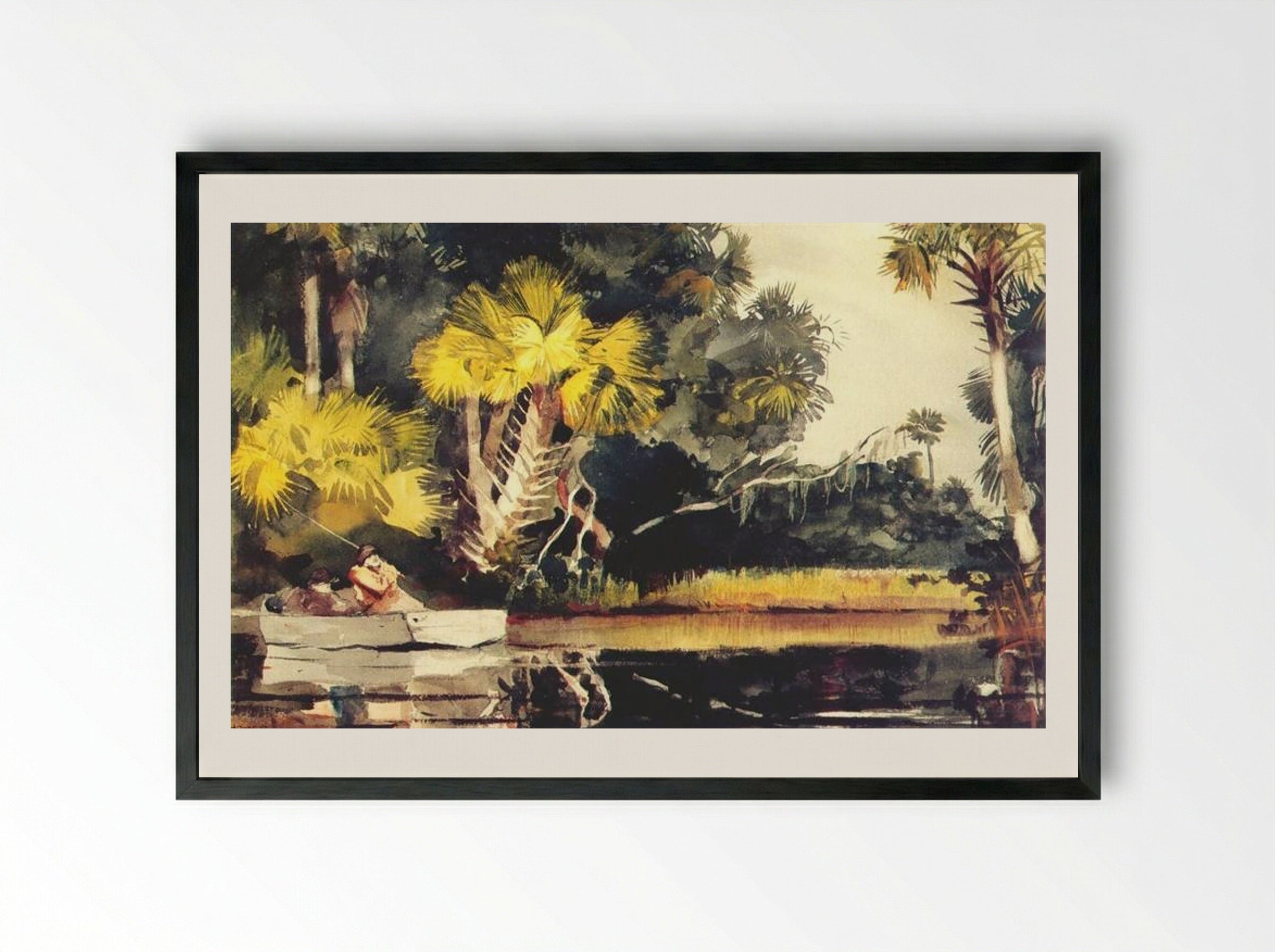 Homosassa Jungle, Florida - Winslow Homer - Framed Print Black