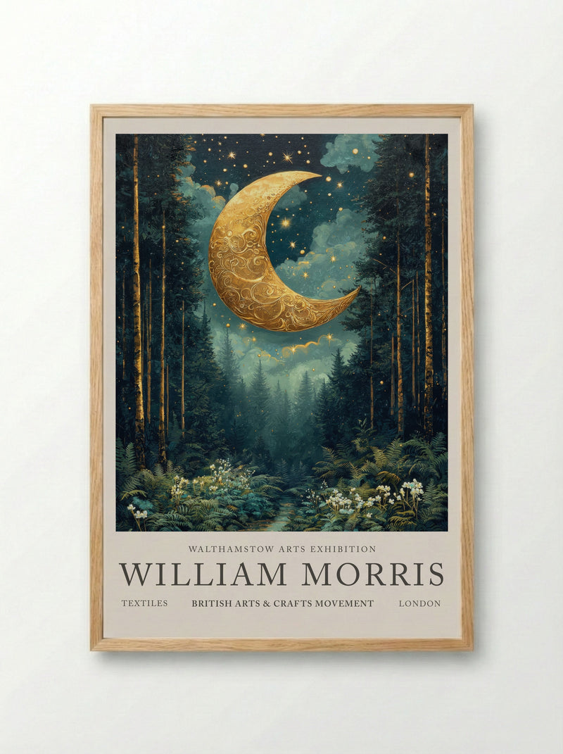 Crescent Canopy - William Morris - Framed Print Wood