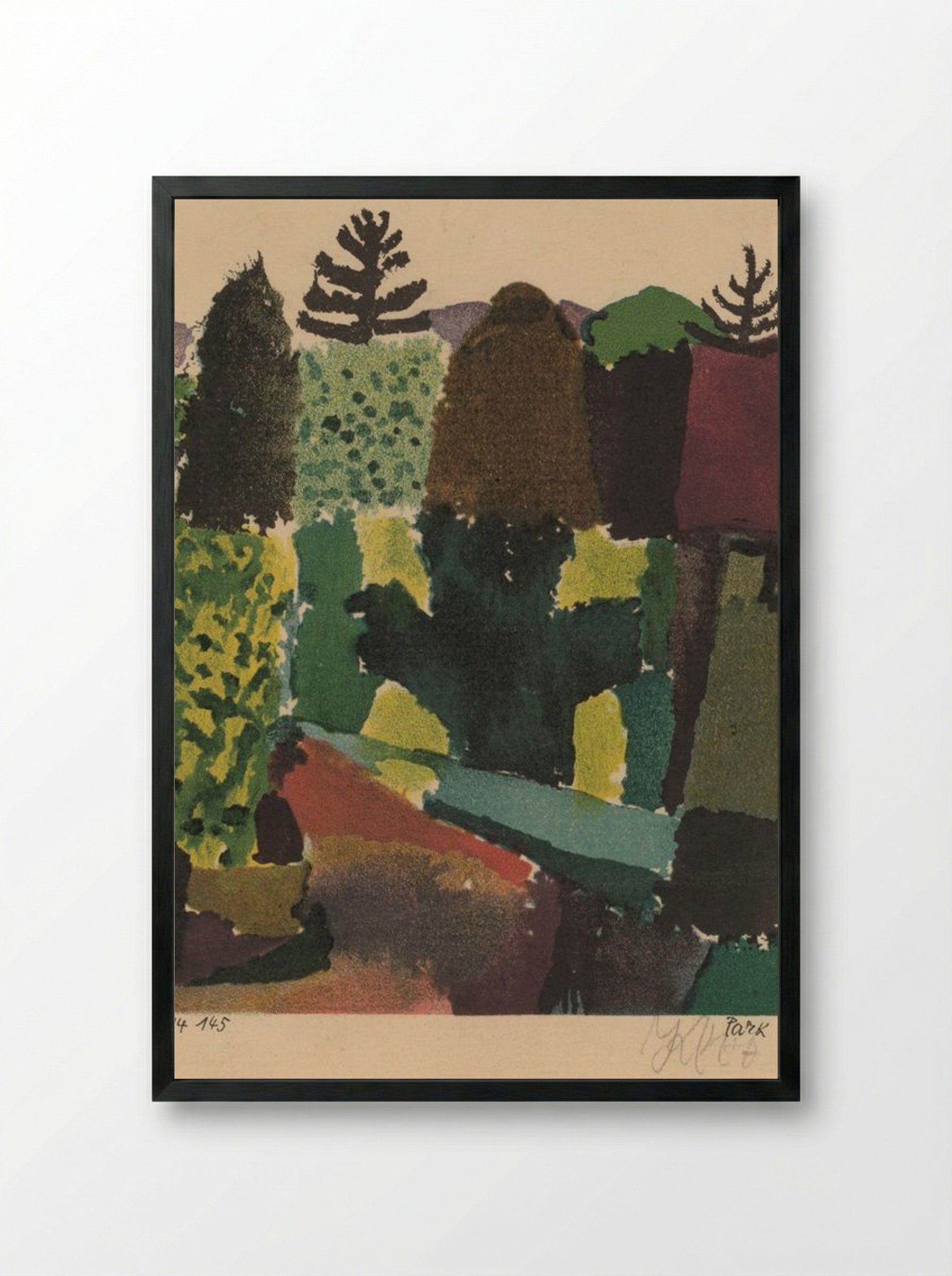 Park Near Lu(z)erne - Paul Klee - Framed Print Black