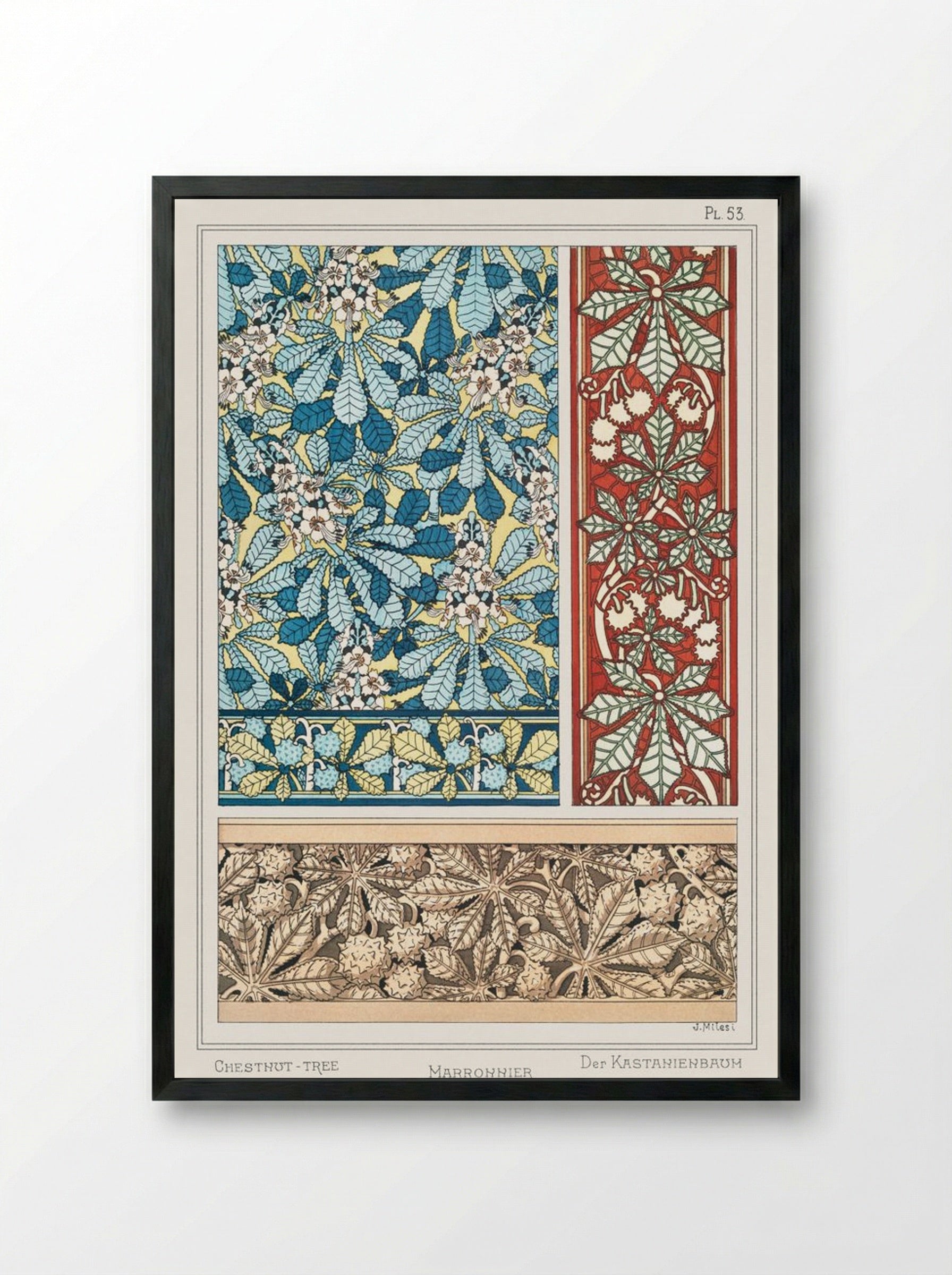 Marronnier (Chestnut Tree) - Maurice Pillard Verneuil - Framed Print Black