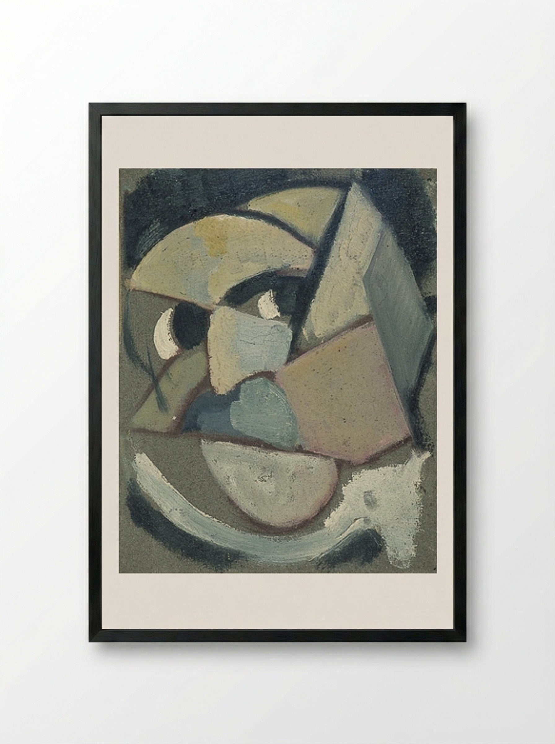 Abstract Portrait - Theo van Doesburg - Framed Print Black