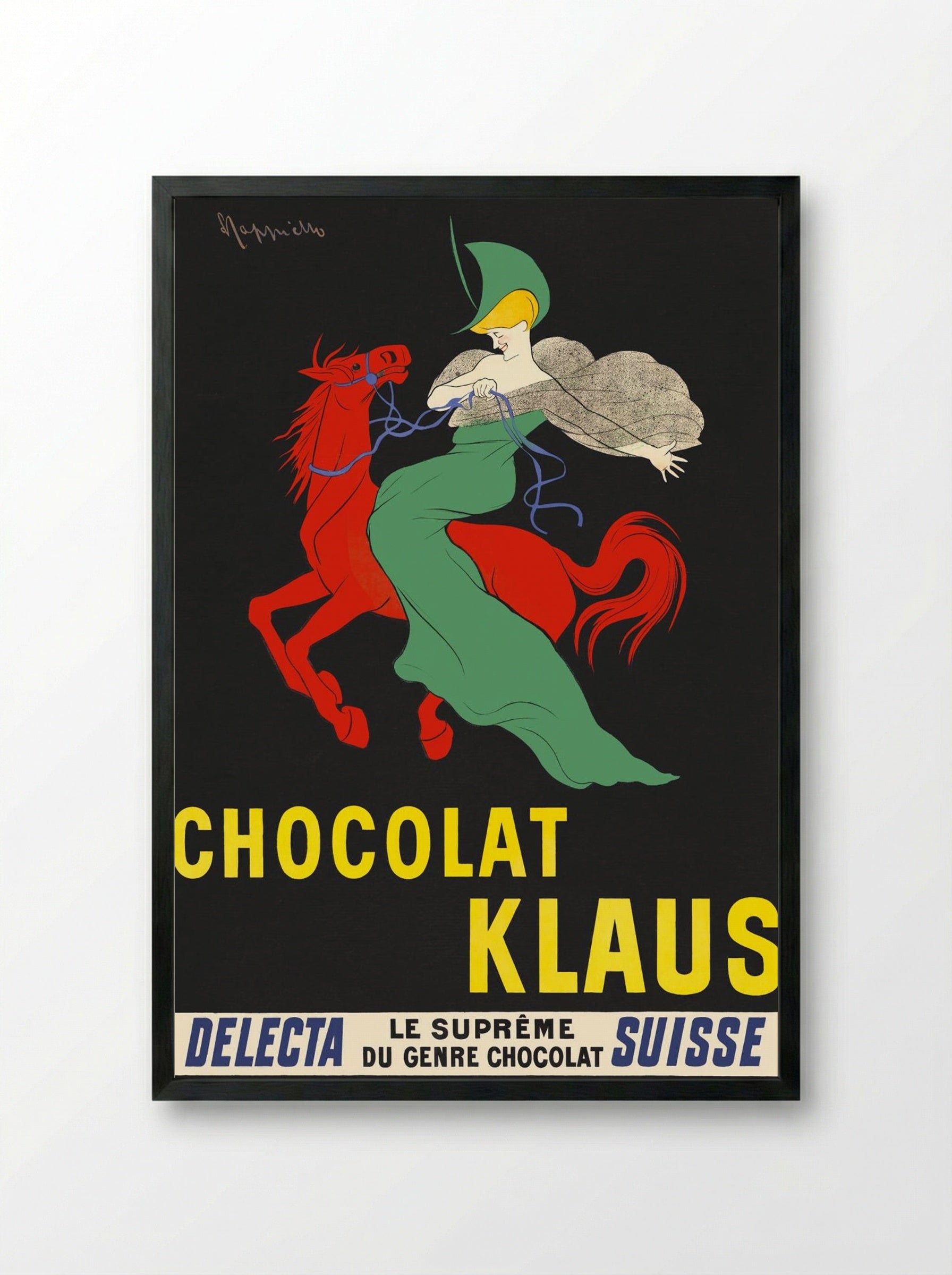 Chocolat Klaus - Leonetto Cappiello - Framed Print Black