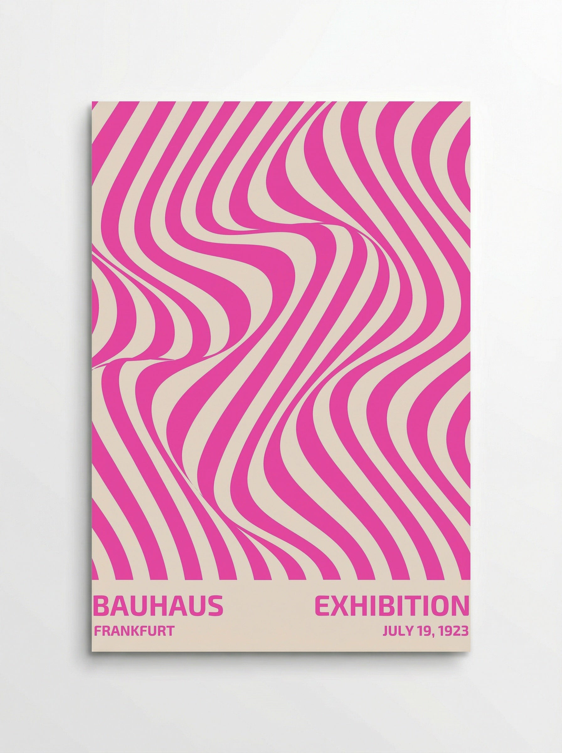 Bauhaus Optical Flow - Pink Edition (1923 Frankfurt) - Poster