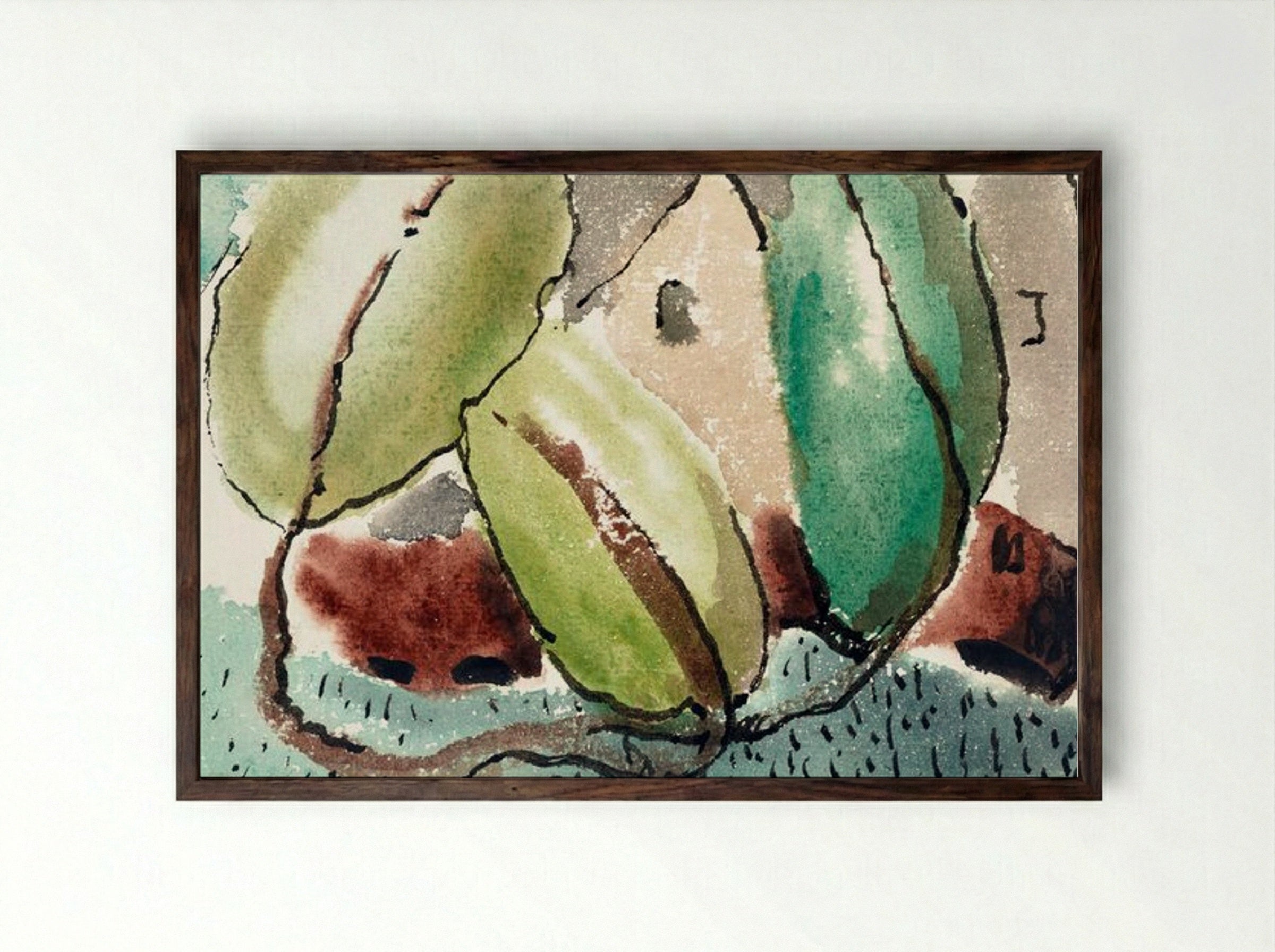 Dove's House with Trees - Arthur Dove - Framed Print Dark Wood