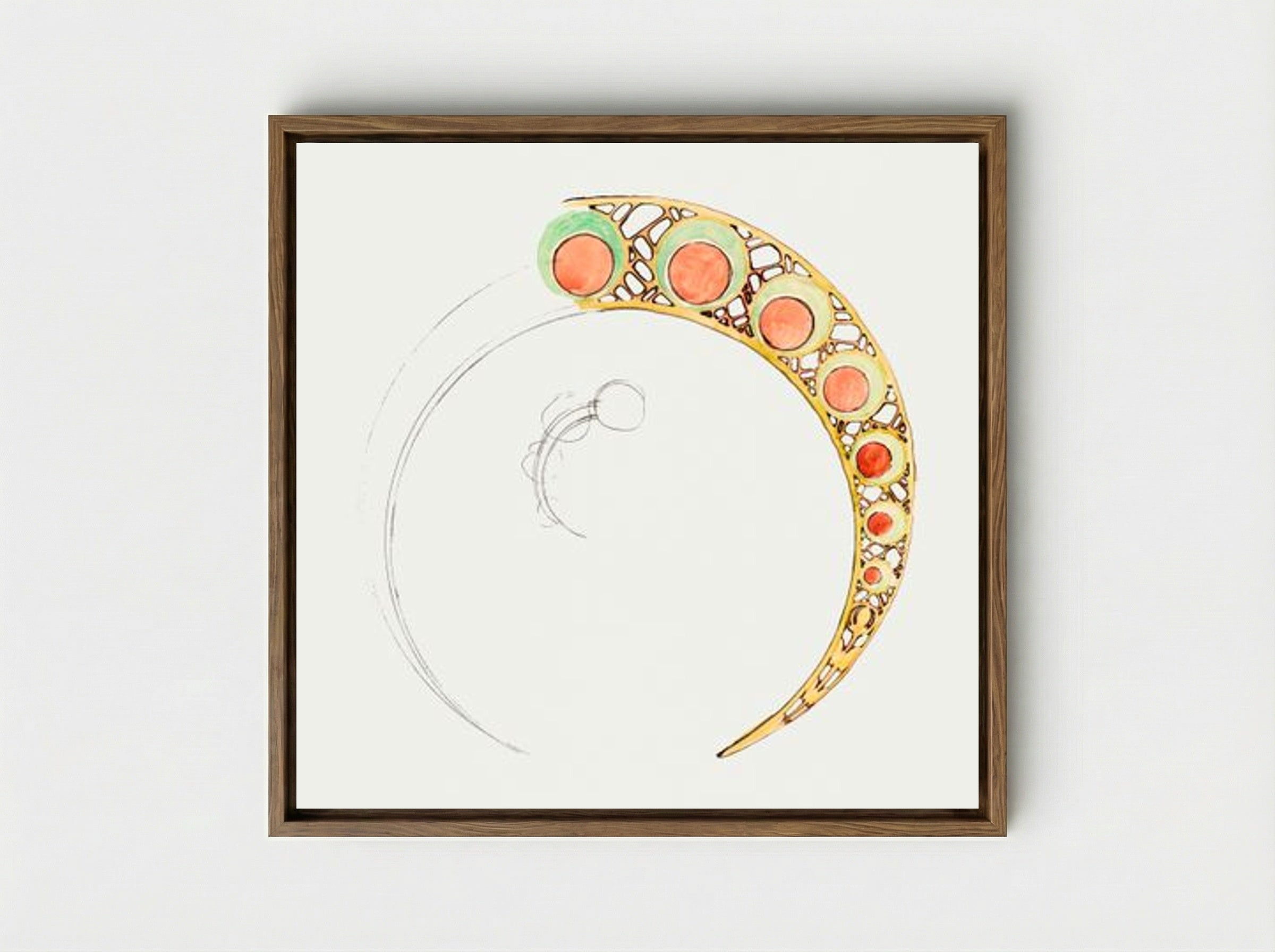 Design for Fouquet Boutique Hearth Frame - Alphonse Mucha - Framed Canvas Wood