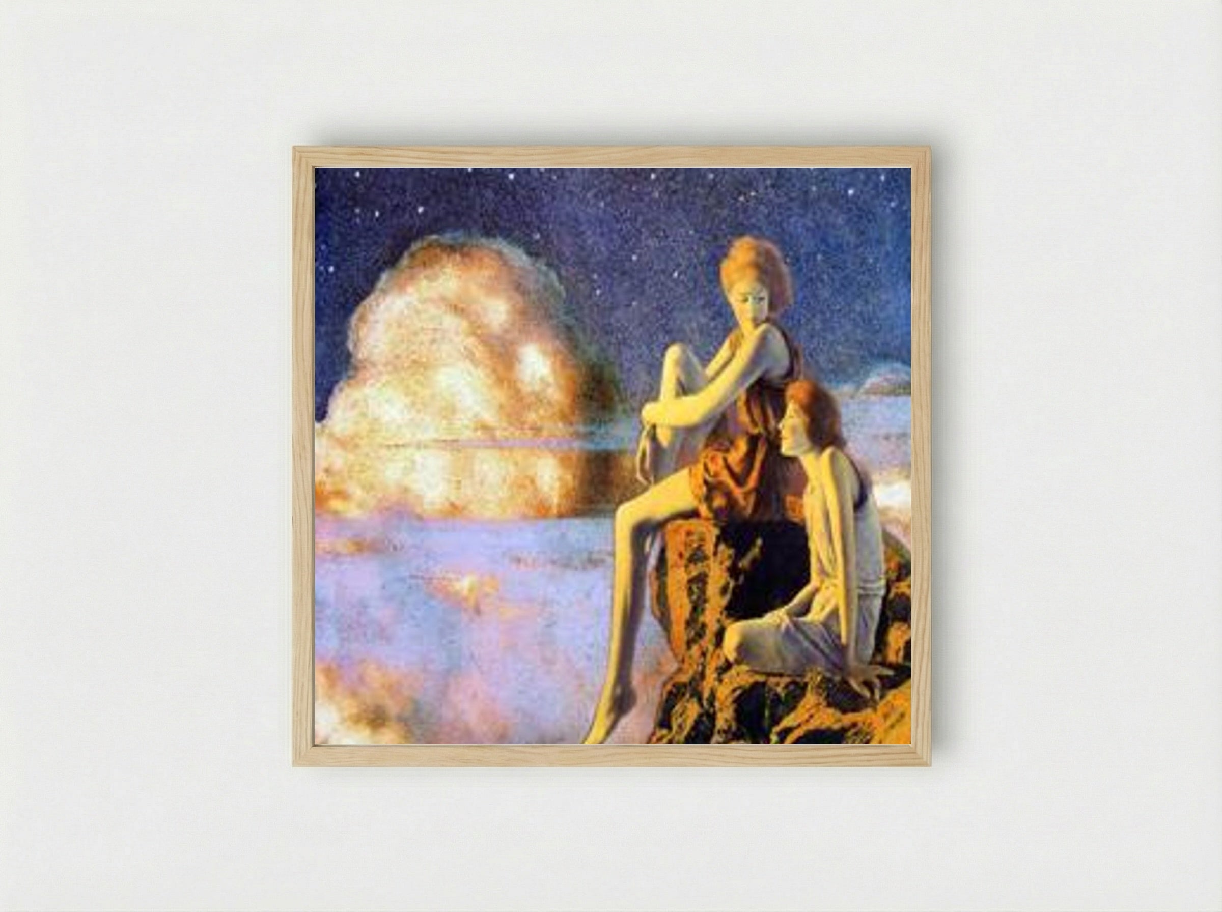 Contentment - Maxfield Parrish - Framed Print Wood