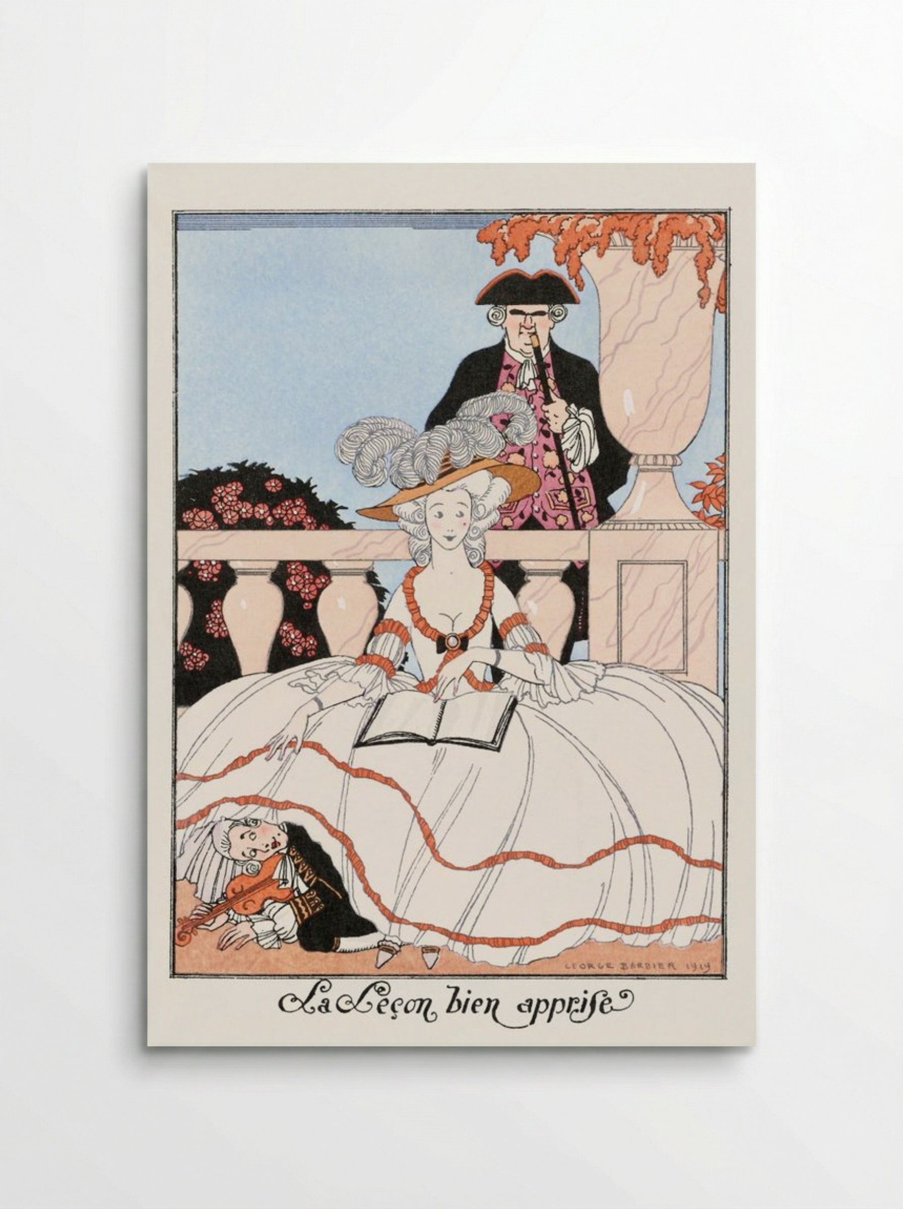 La Leçon bien apprise - George Barbier - Poster