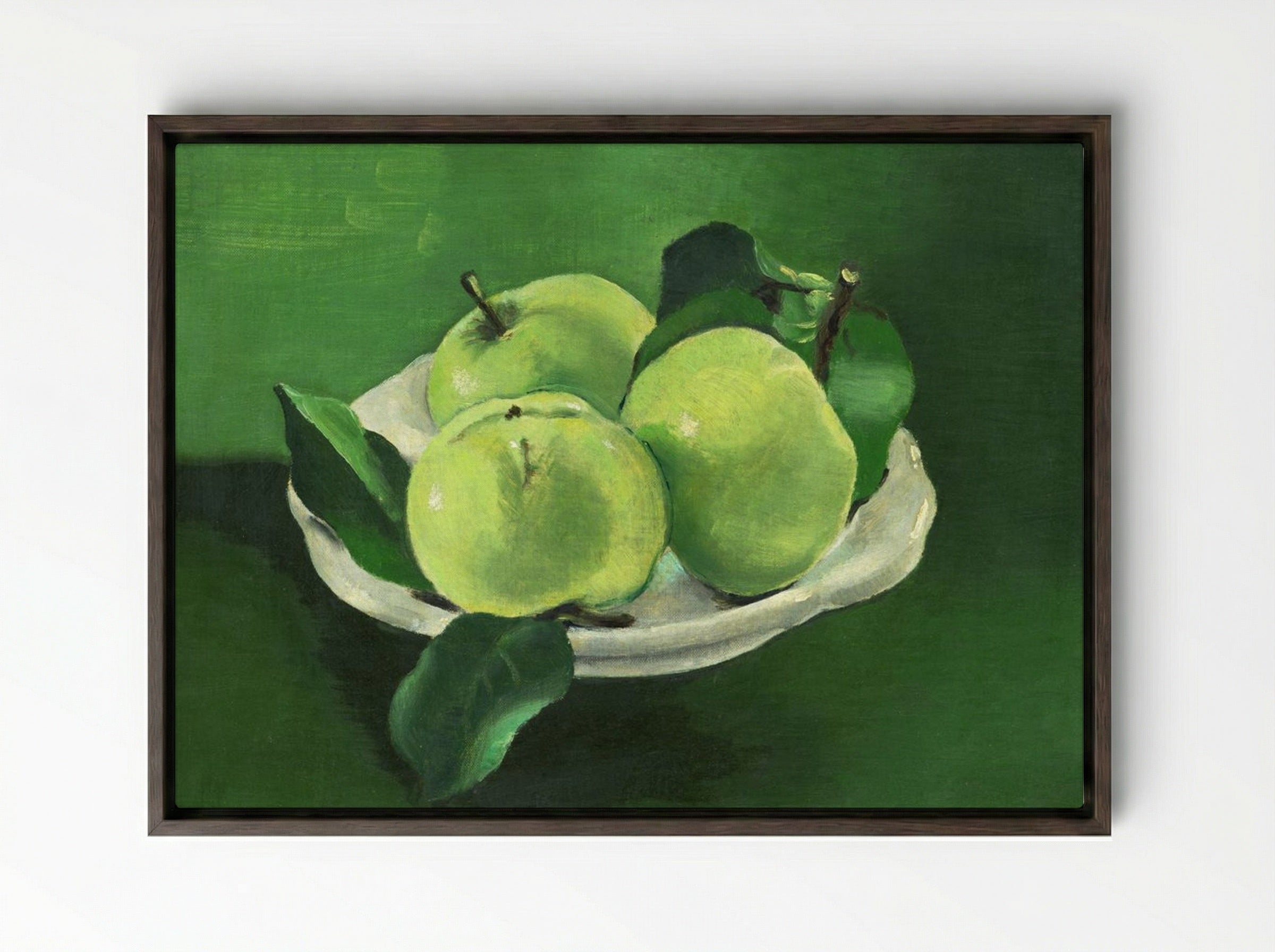 Still Life with Apples - Mikuláš Galanda - Framed Canvas Dark Wood