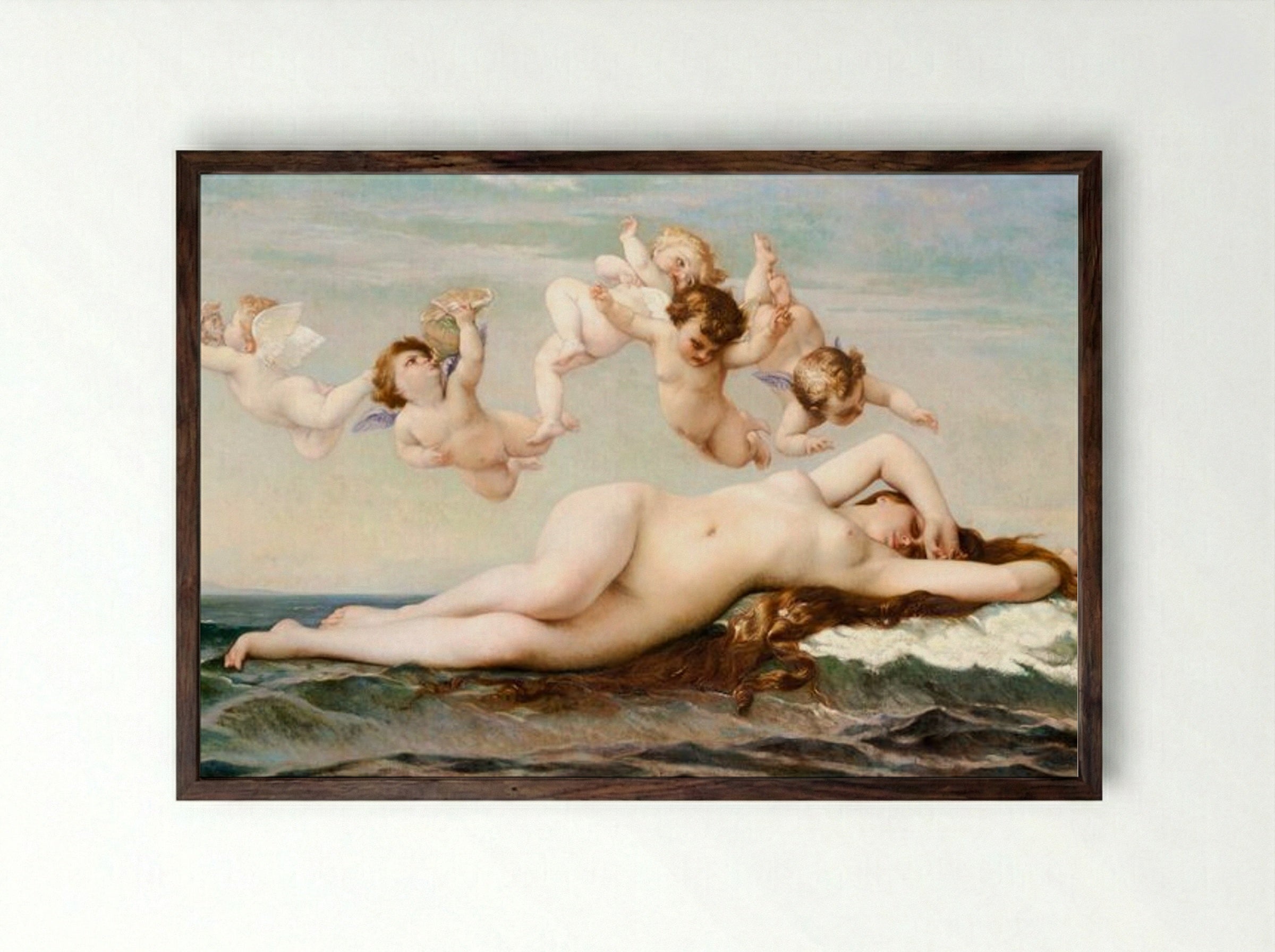 The Birth of Venus - Alexandre Cabanel - Framed Print Dark Wood