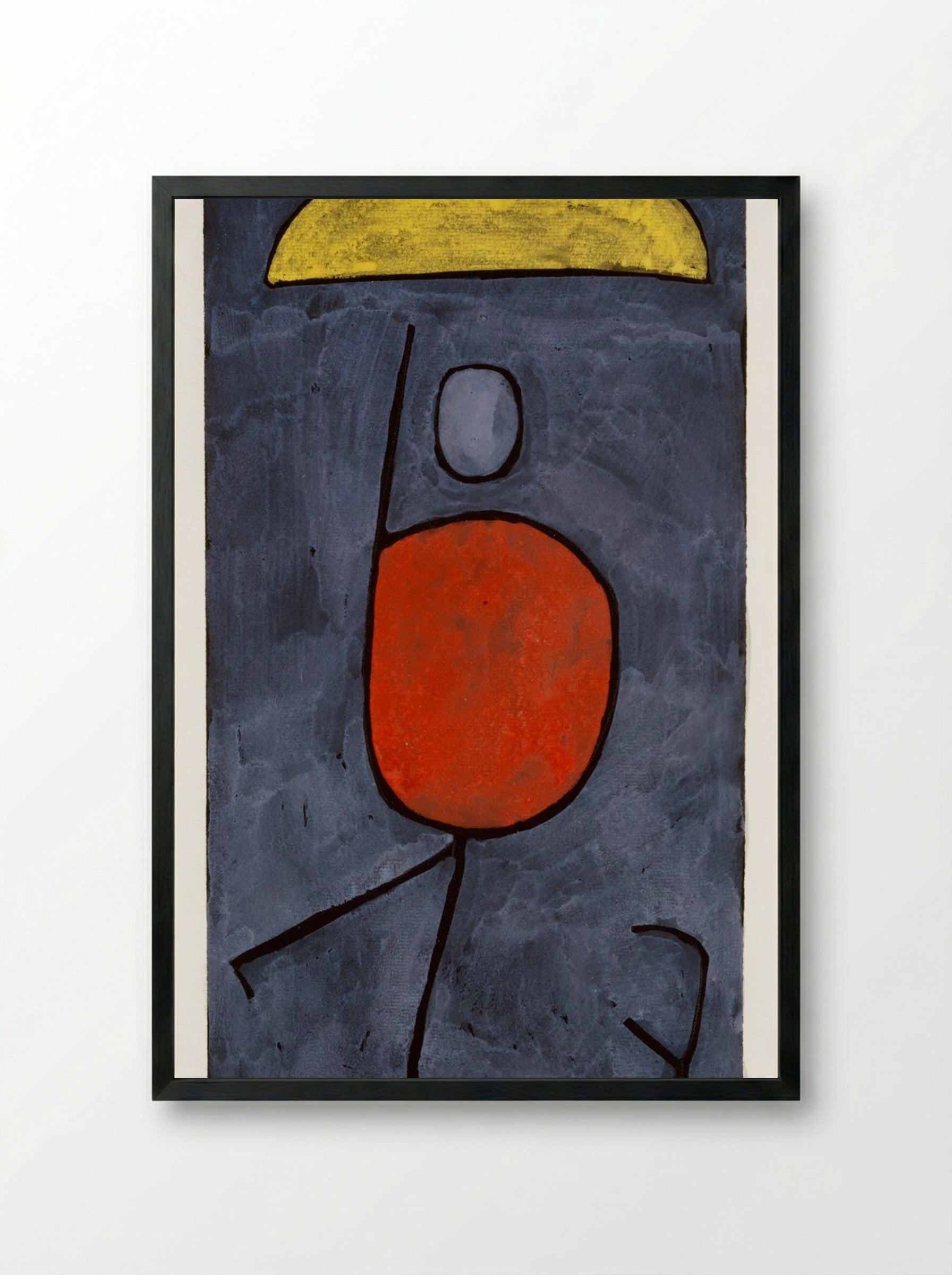 With Umbrella - Paul Klee - Framed Print Black