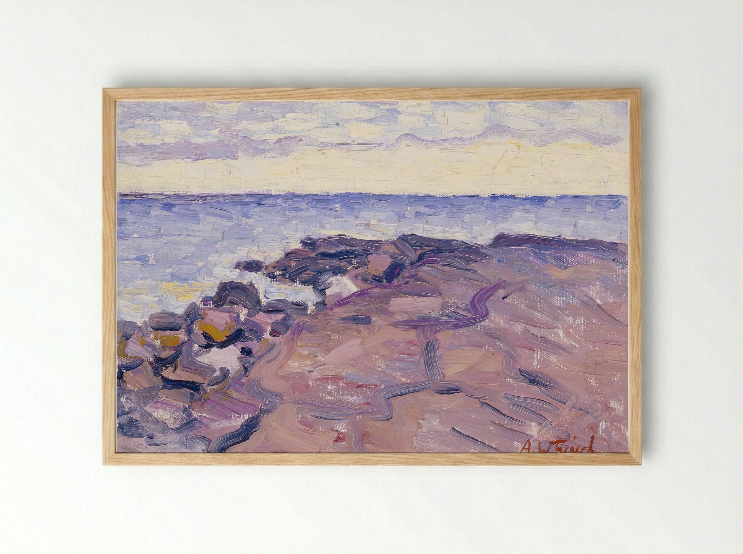 Rantakallioita (Coastal Rocks) - Alfred William Finch - Framed Print Wood