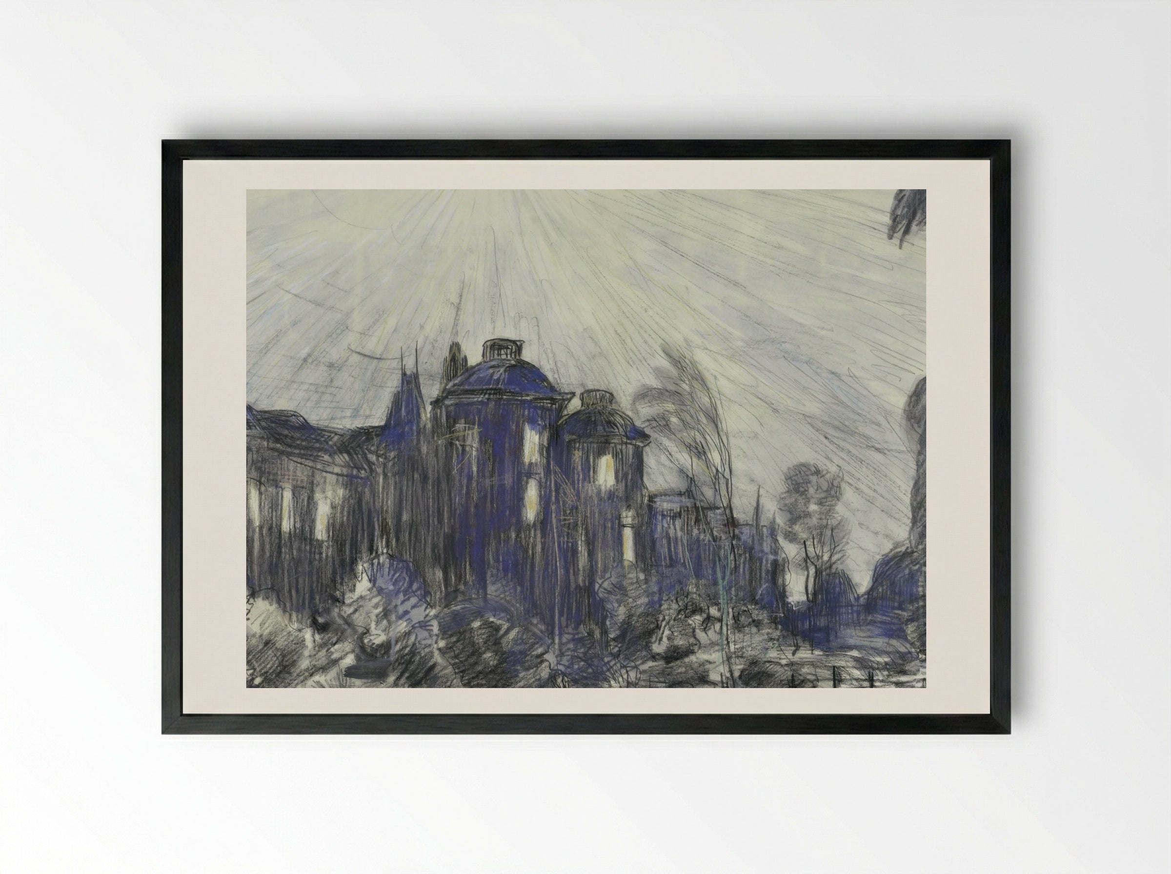 Huizen aan de Laan van Nieuw-Oosteinde te Voorburg - Theo van Hoytema - Framed Print Black