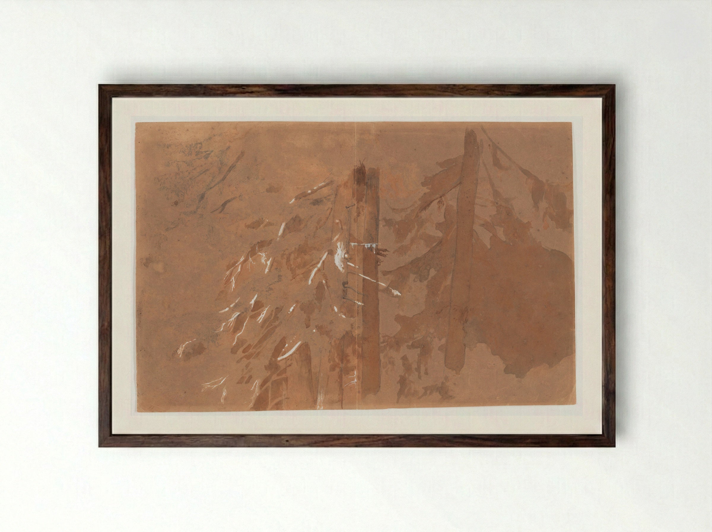 Fir Trees - Arnold Böcklin - Framed Print Dark Wood