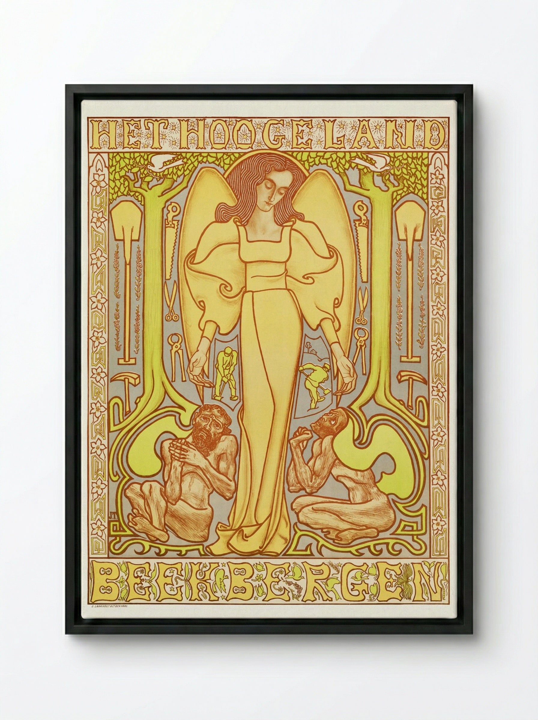 The Hoogeland, Beekbergen - Jan Toorop - Framed Canvas Black