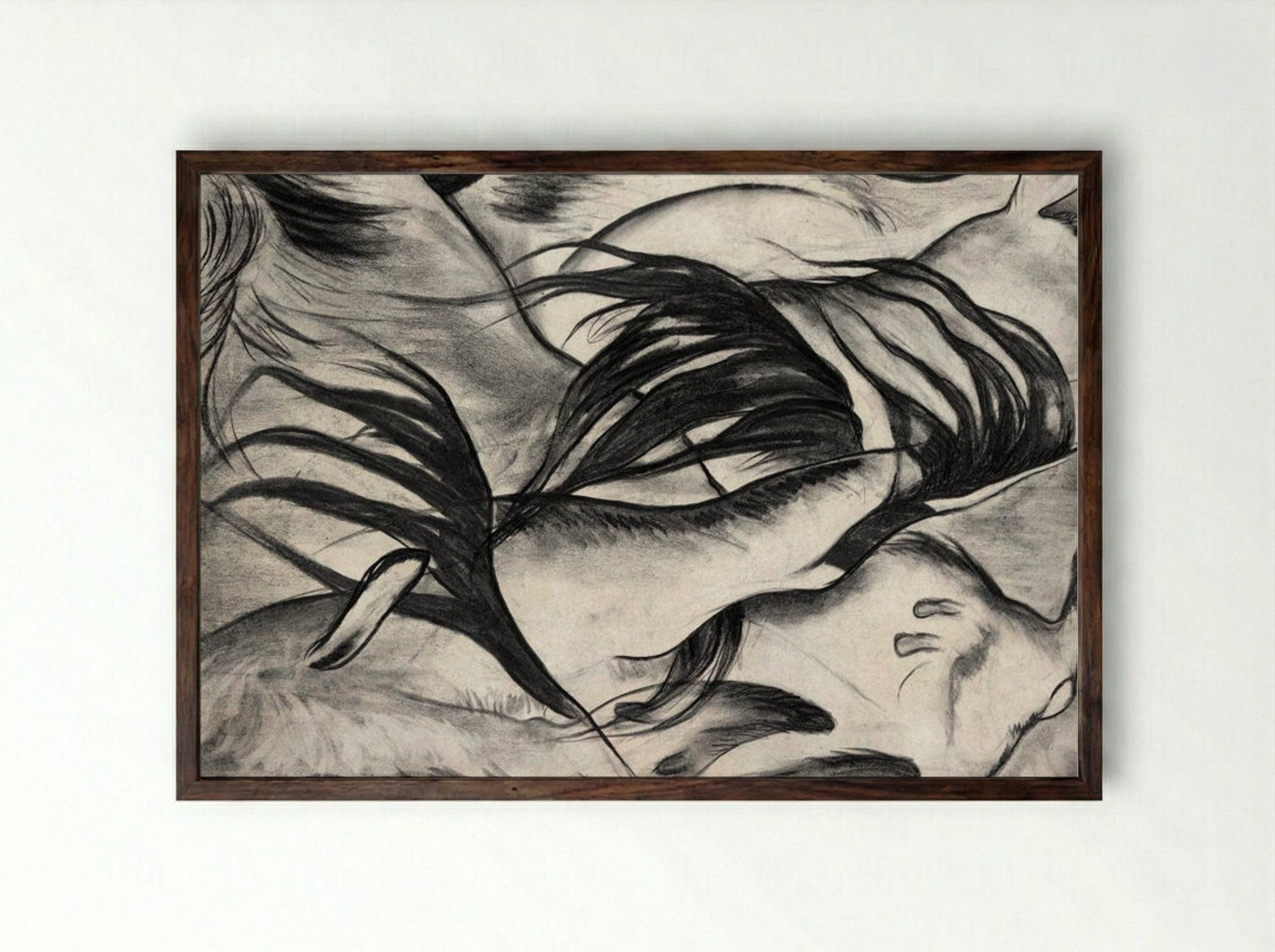Goats - Arthur Dove - Framed Print Dark Wood