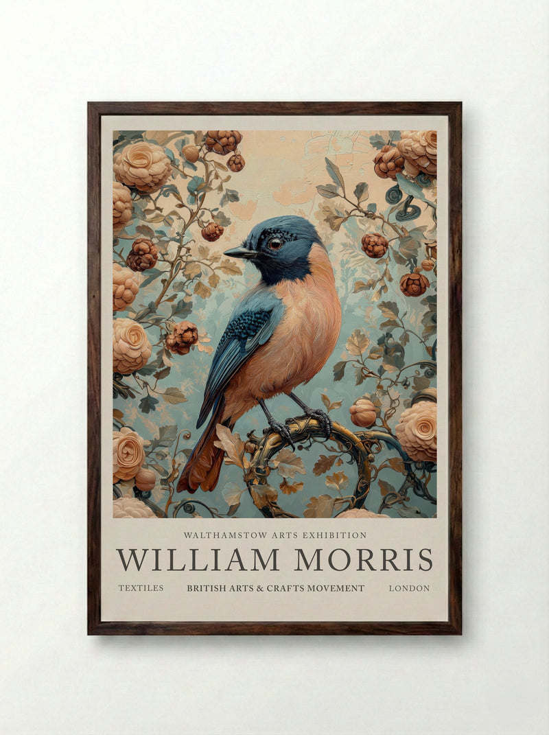 Jay Jubilee - William Morris - Framed Print Dark Wood