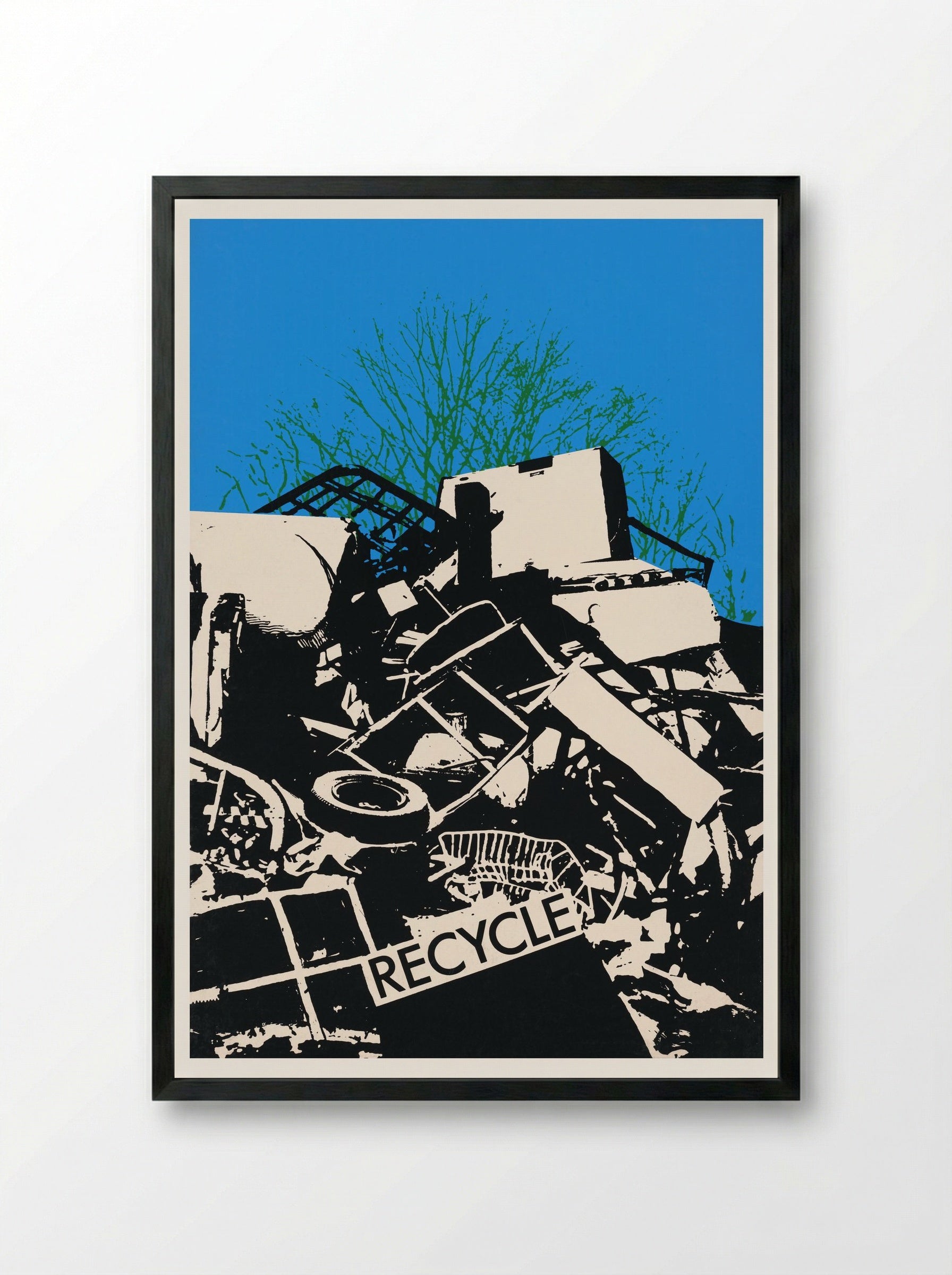 Recycle - Graphic Workshop - Framed Print Black