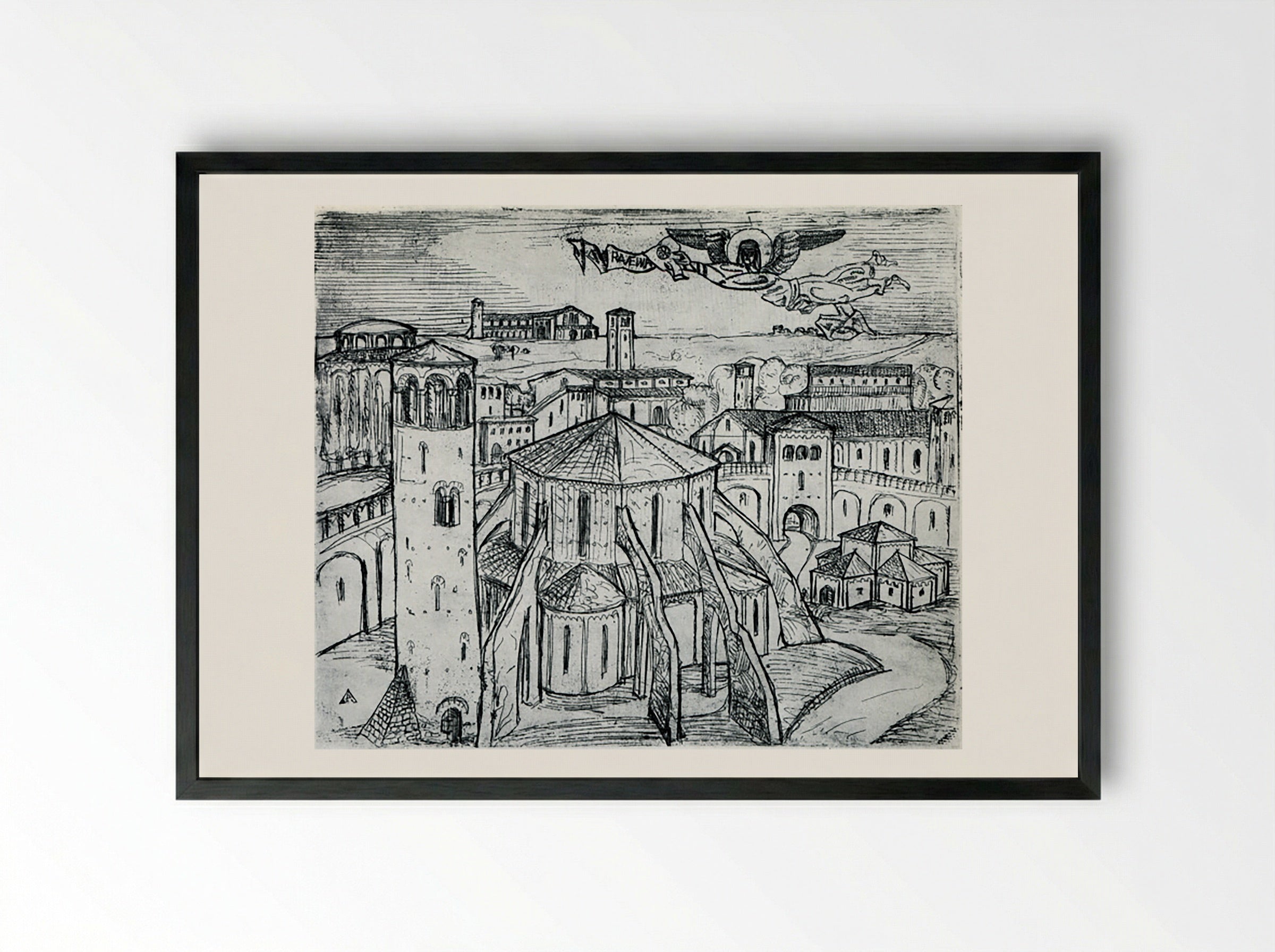 Reminiscence of Ravenna - Fine Art Print - Framed Print Black
