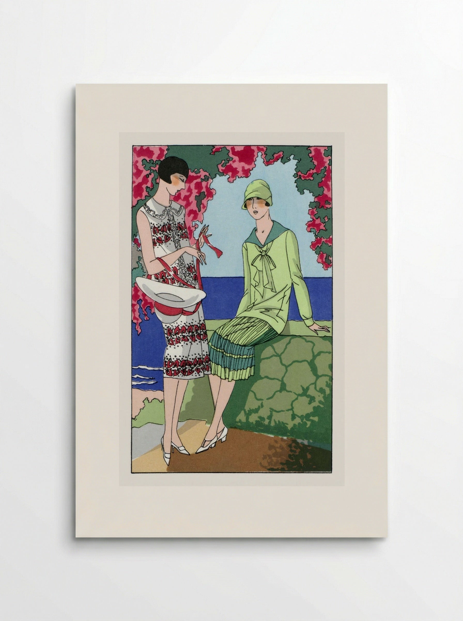 Two Women in Summer Dresses - Martial et Armand and Lucien Lelong - Poster
