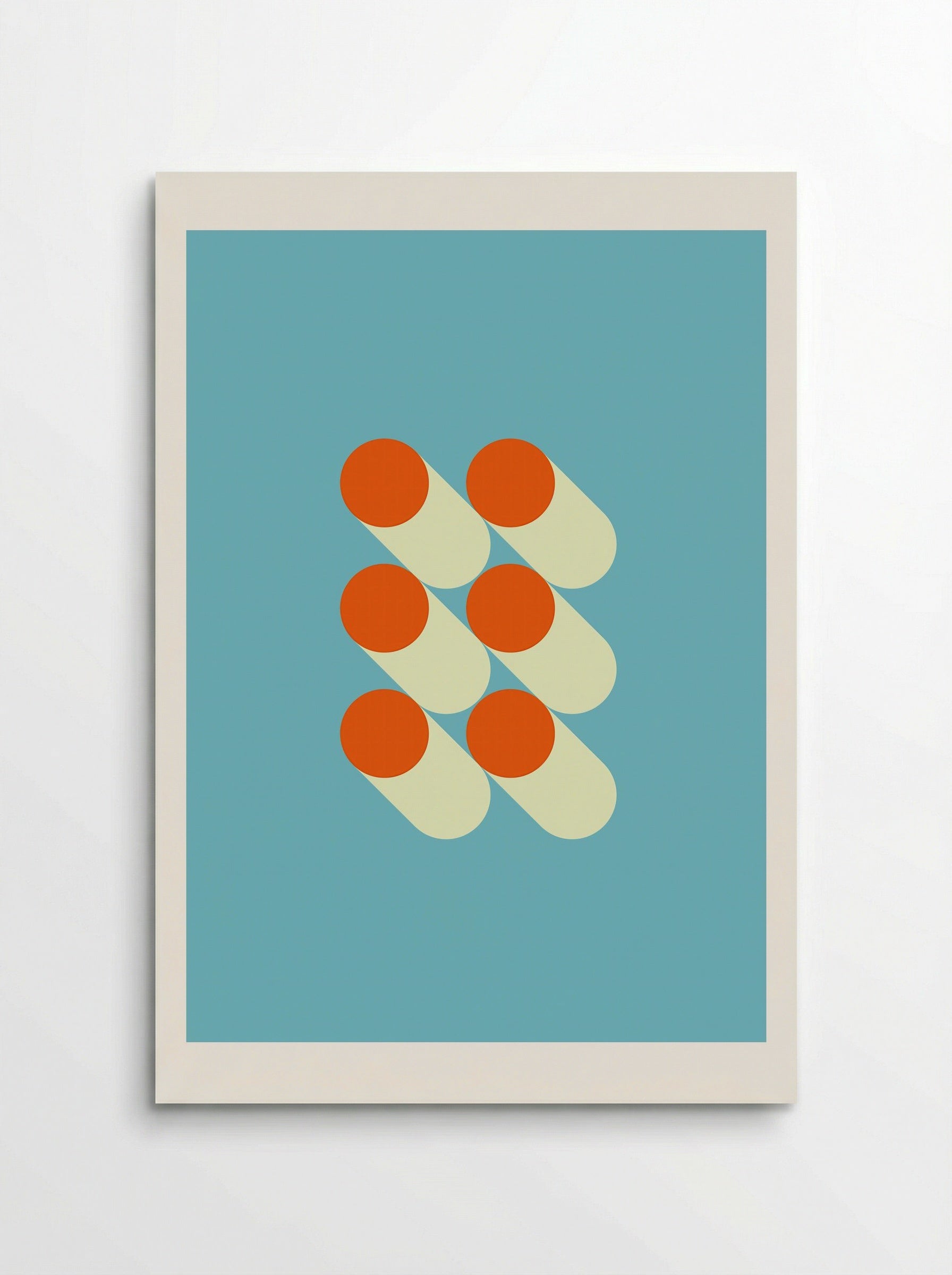 Bauhaus Grid Shadows - Modernist Art Print - Poster
