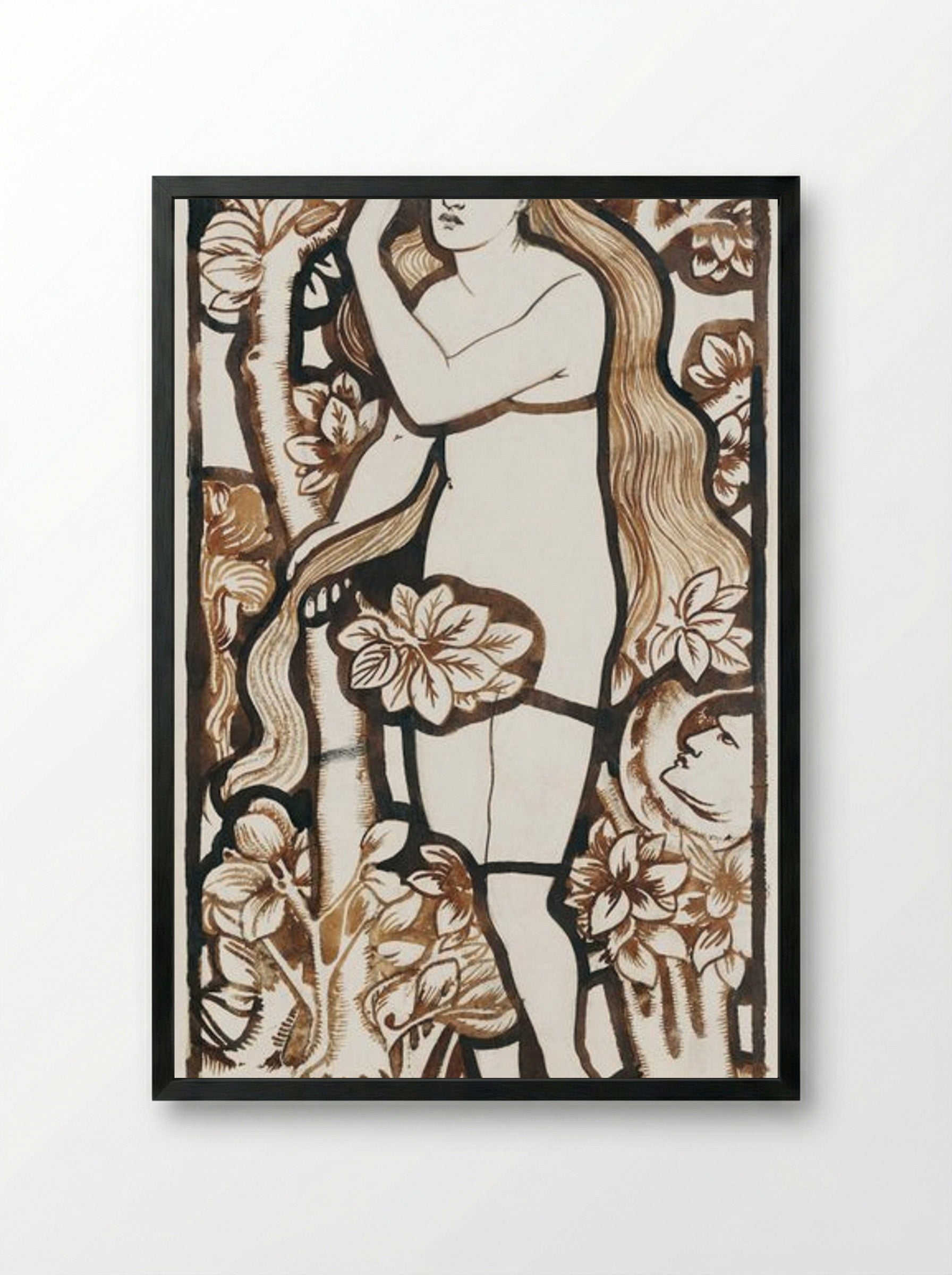 Eve - Edward Burne-Jones - Framed Print Black