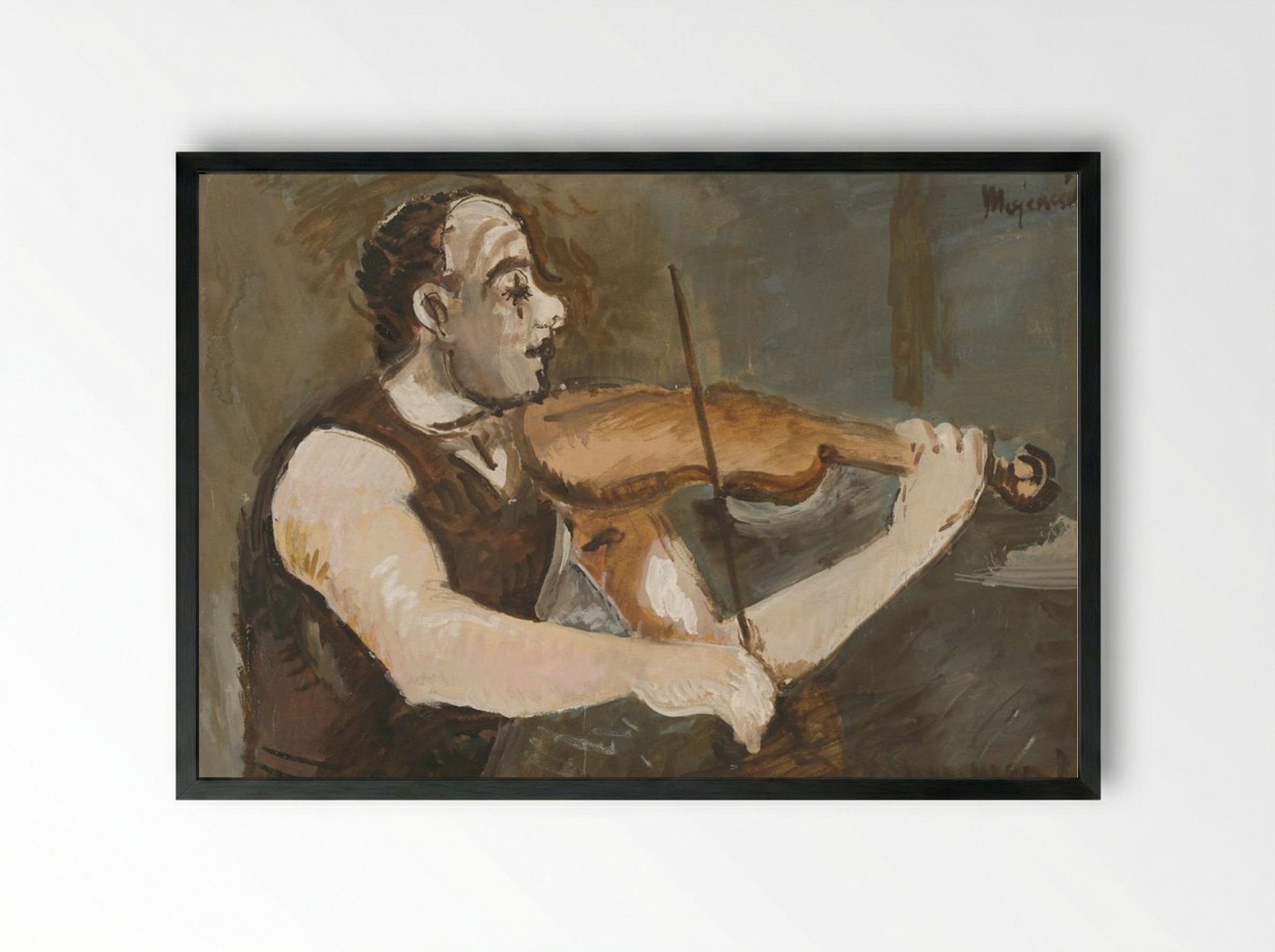 Gypsy Fiddler - Cyprian Majerník - Framed Print Black