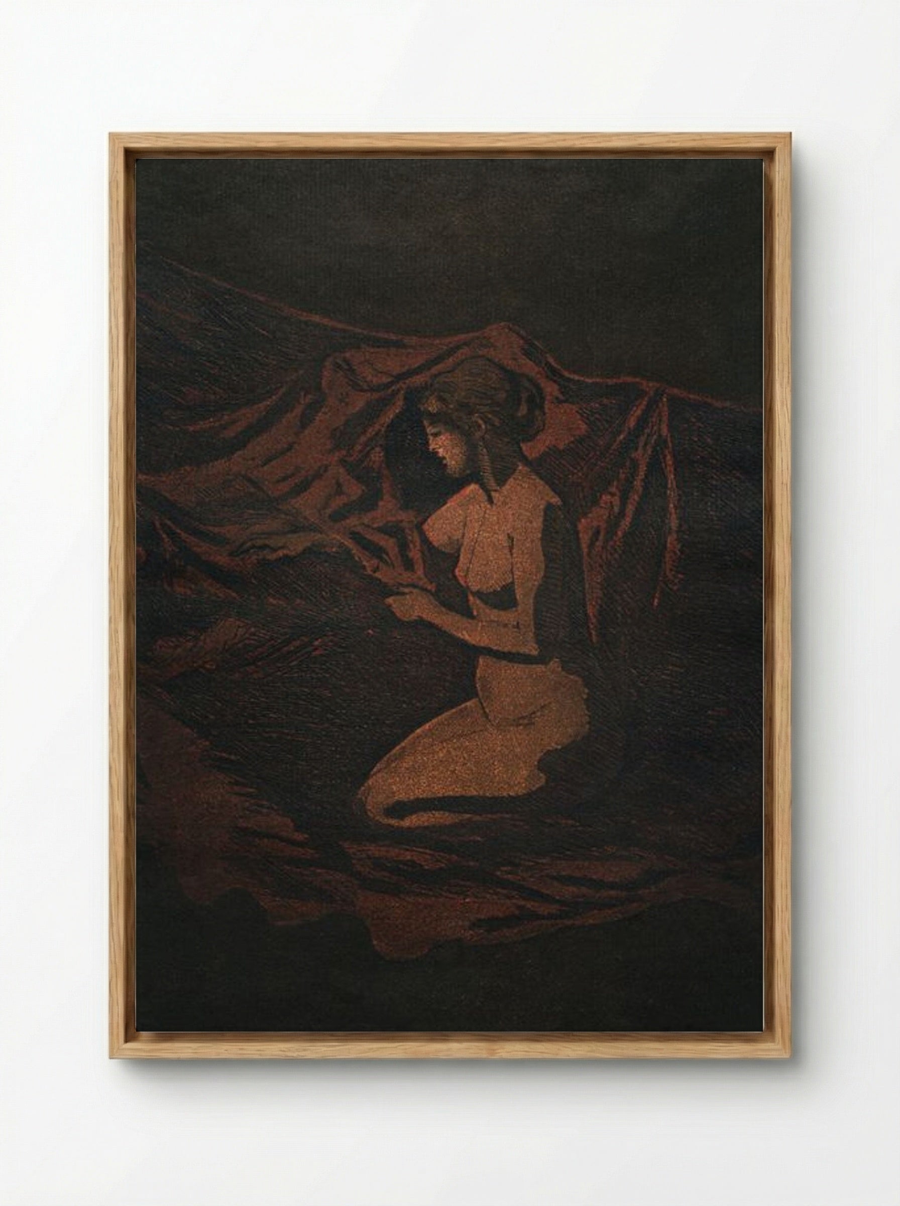 Embers Glow - Théodore Roussel - Framed Canvas Wood