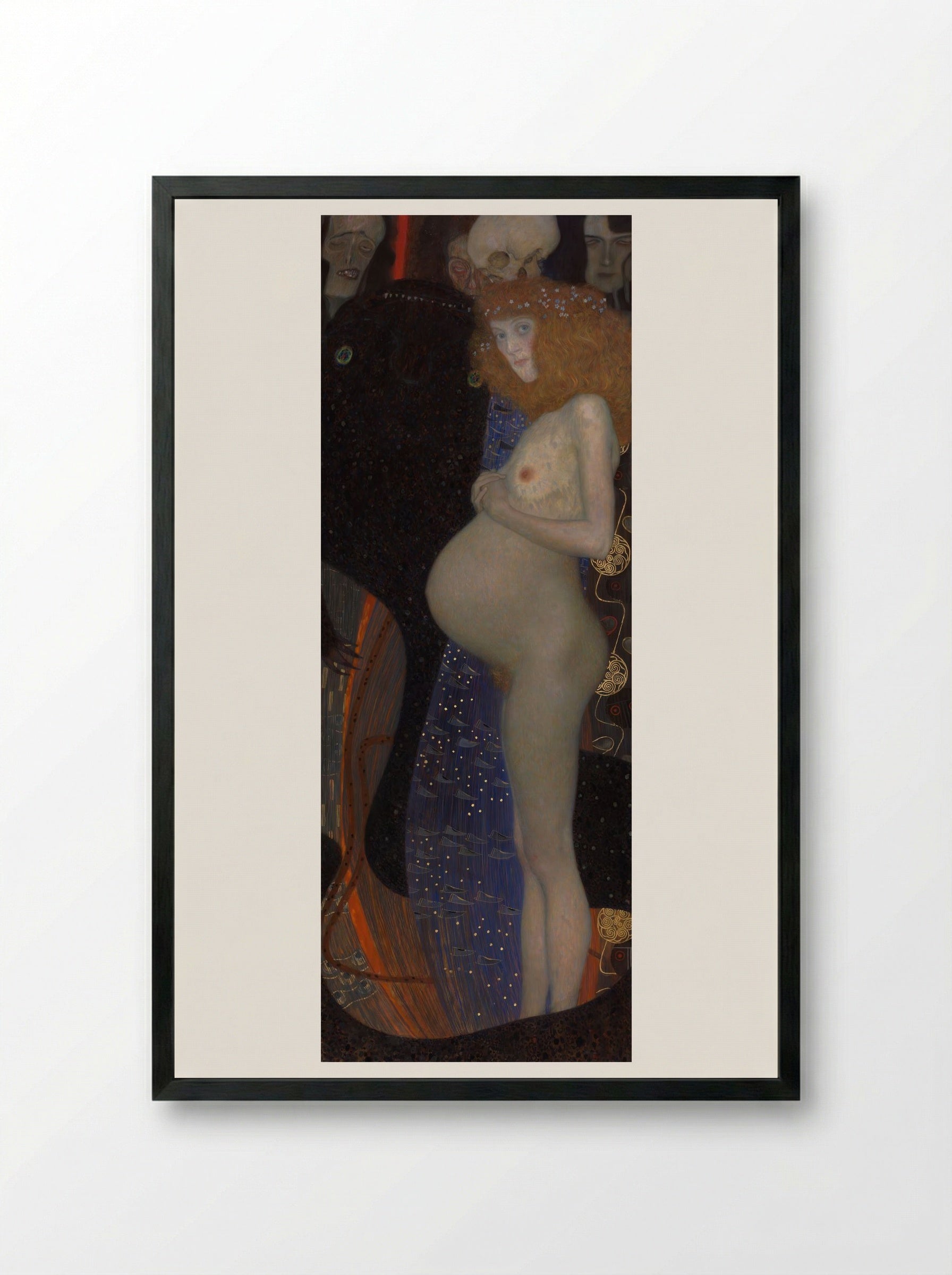Hope I - Gustav Klimt - Framed Print Black