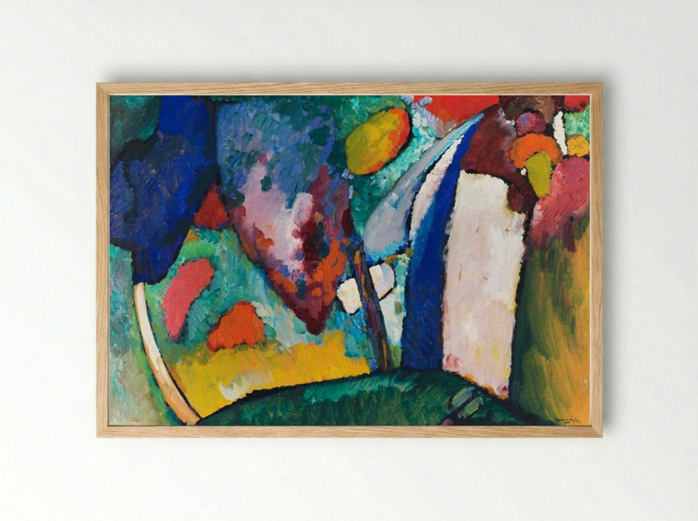 The Waterfall - Wassily Kandinsky - Framed Print Wood