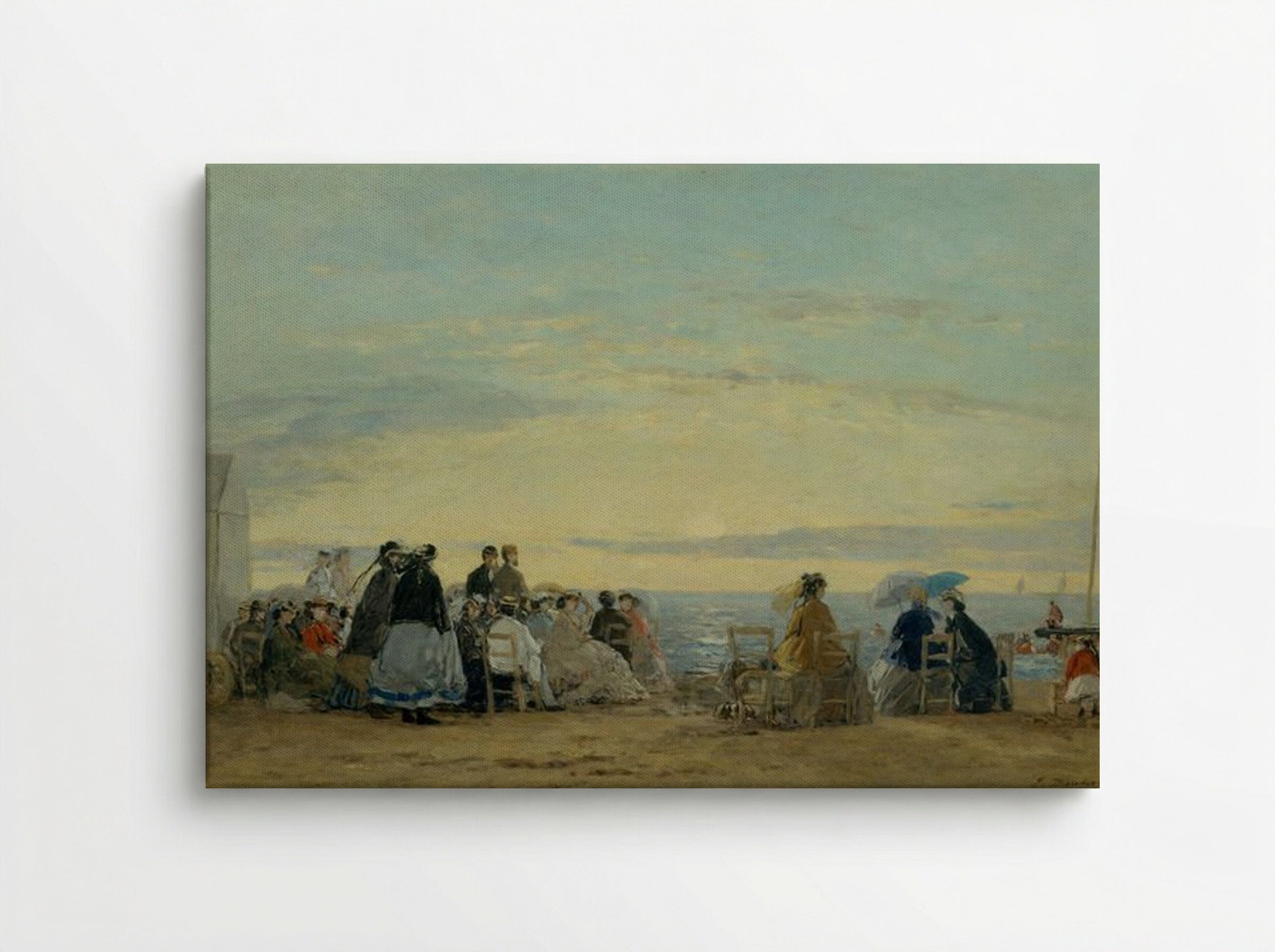 On the Beach, Sunset - Eugène Boudin - Canvas