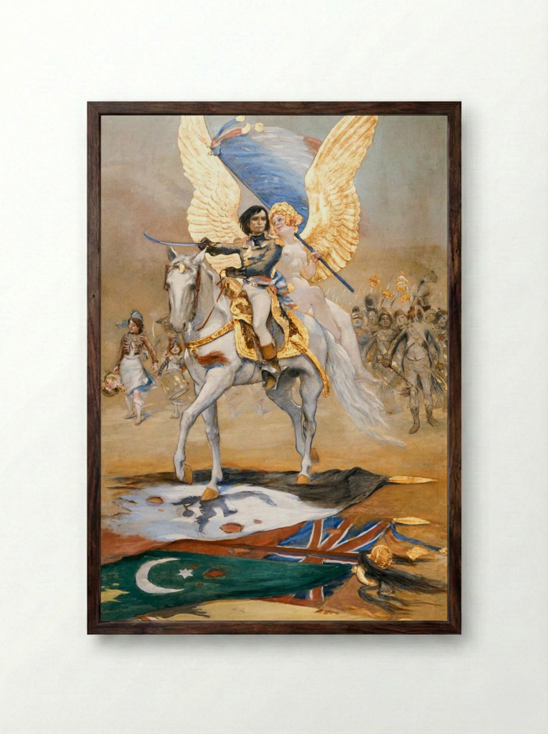 A. Bonaparte - Adolphe Willette - Framed Print Dark Wood