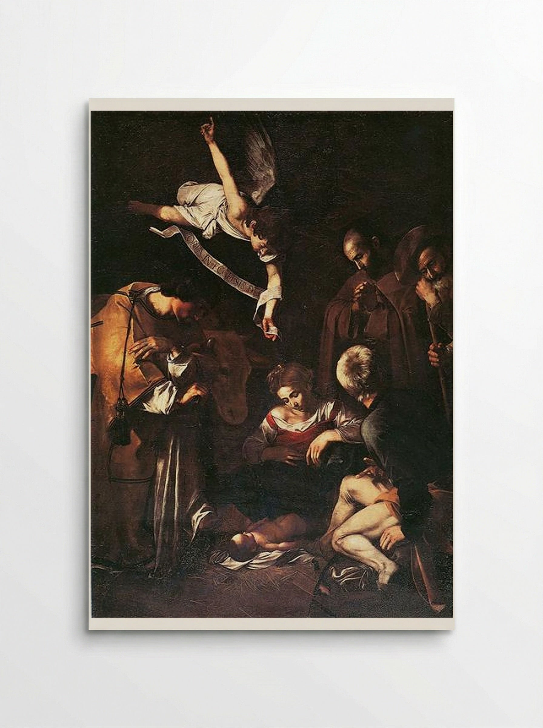 Nativity with St. Francis and St. Lawrence - Caravaggio - Poster