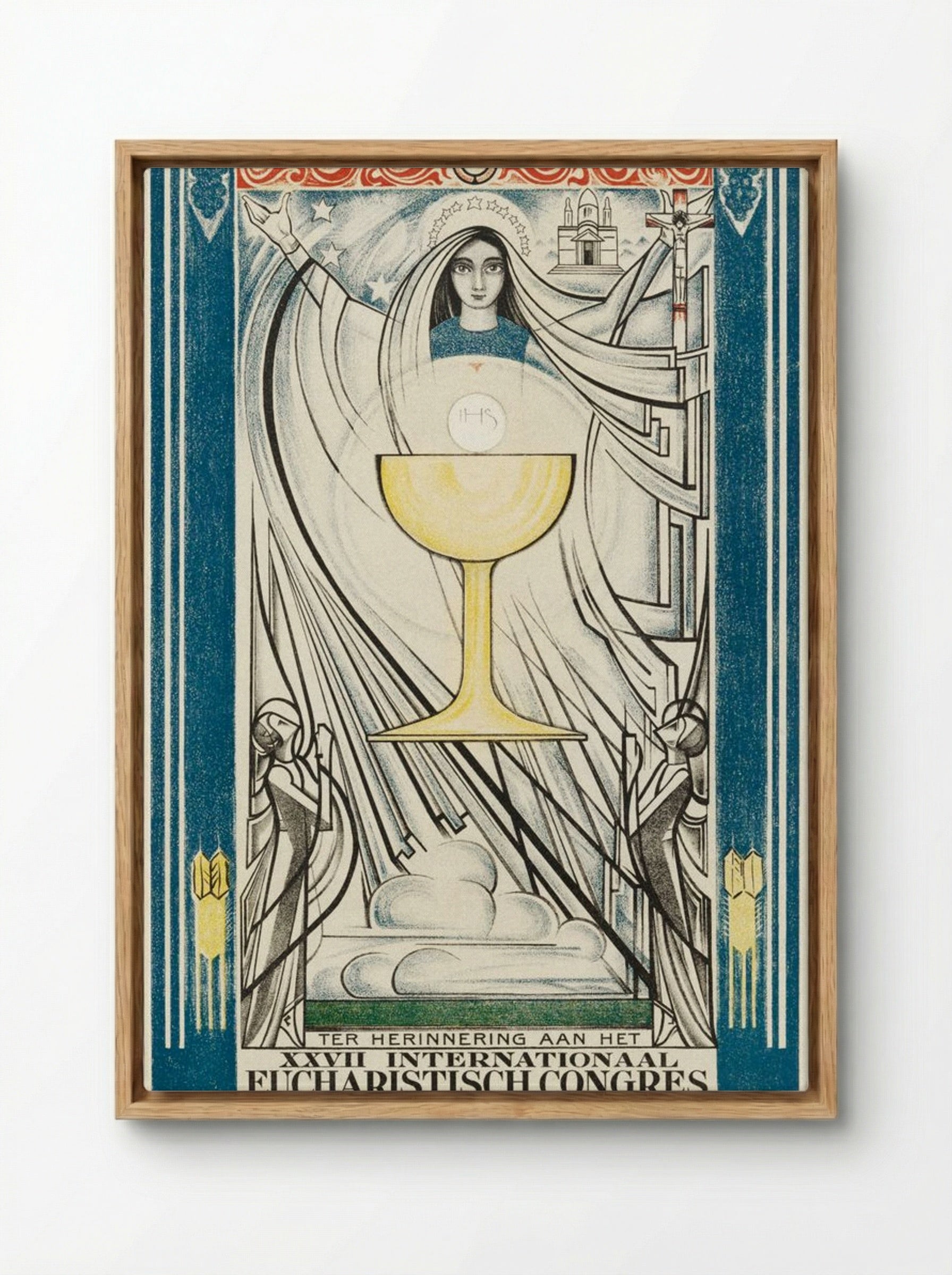 Poster for the International Eucharistic Congress, Amsterdam - Jan Toorop - Framed Canvas Wood