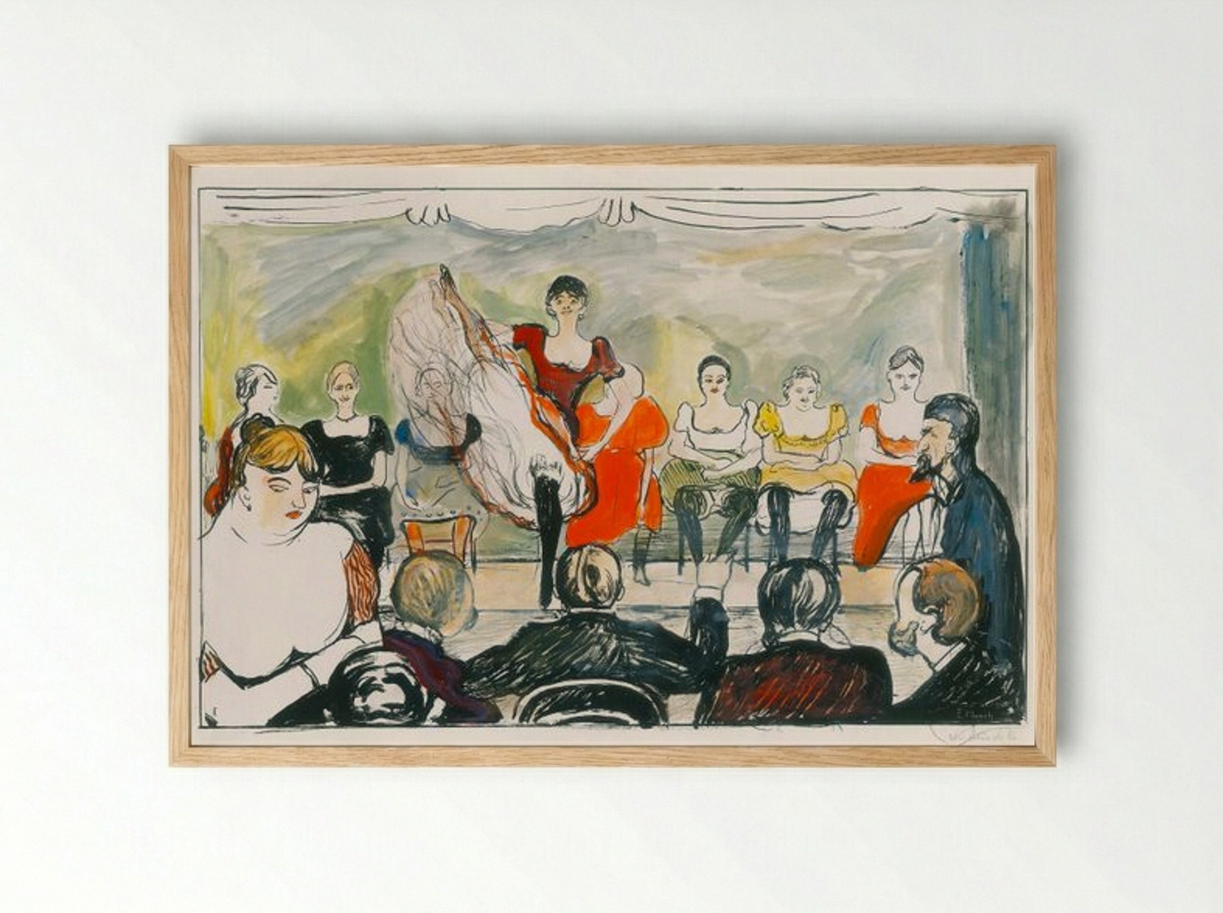 Tingeltangel - Edvard Munch - Framed Print Wood