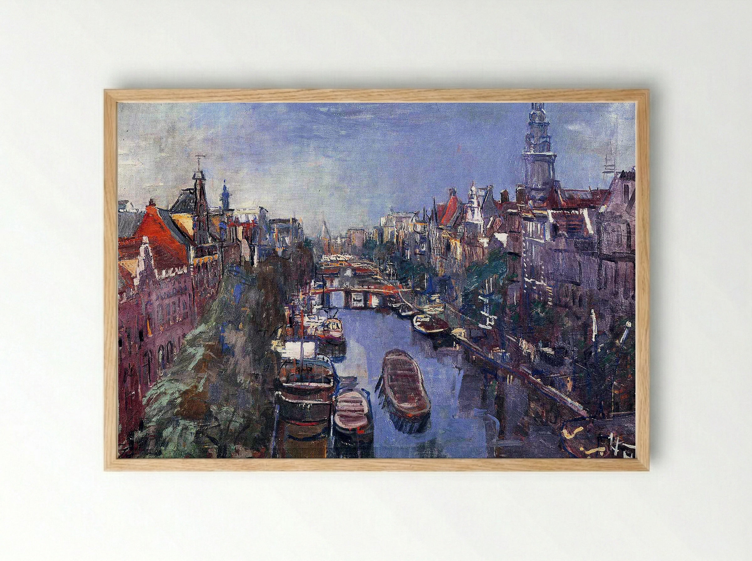 Amsterdam Canal View - Isaac Israëls - Framed Print Wood