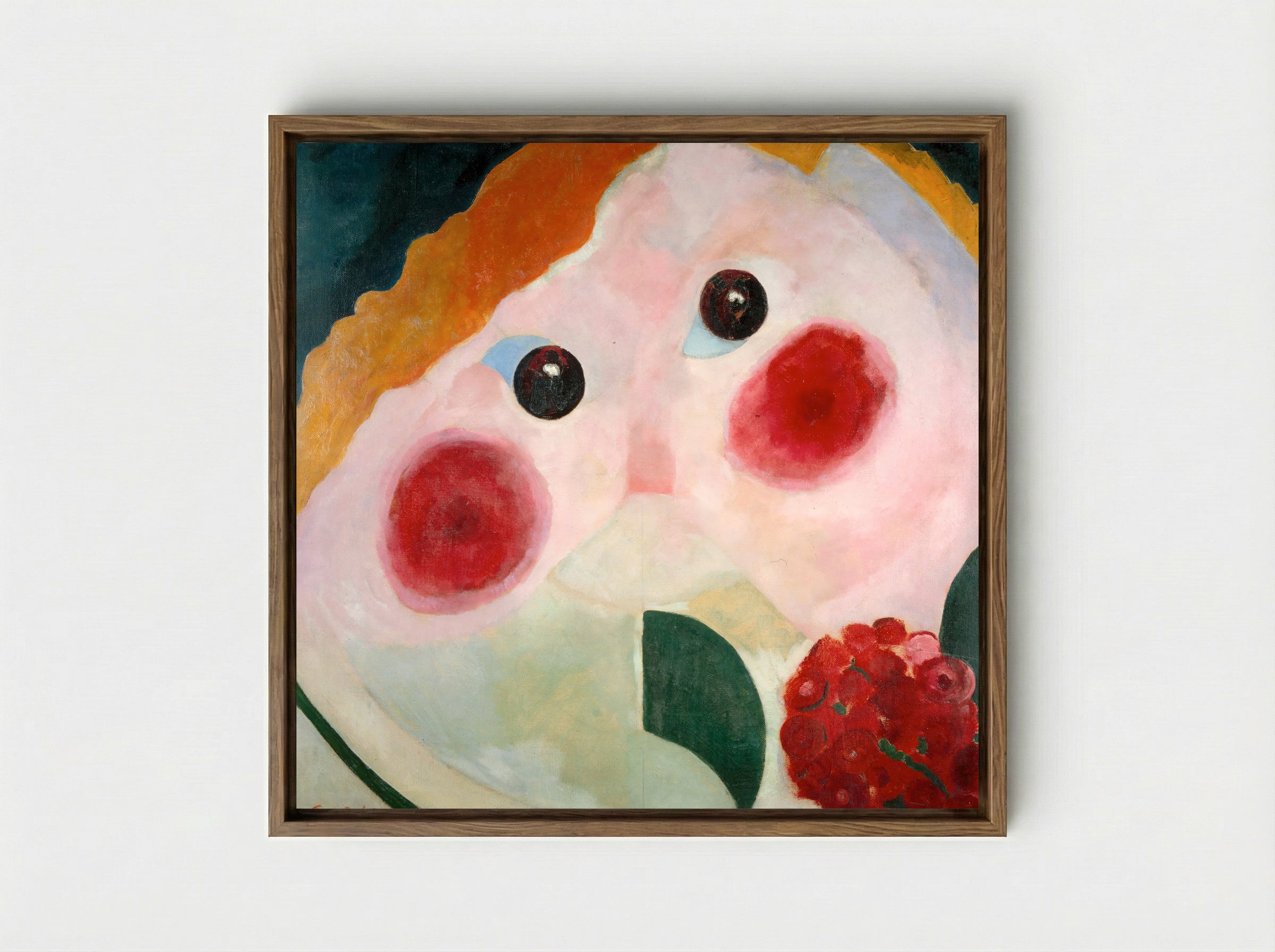 Girl with Ranunculus - Theo van Doesburg - Framed Canvas Wood