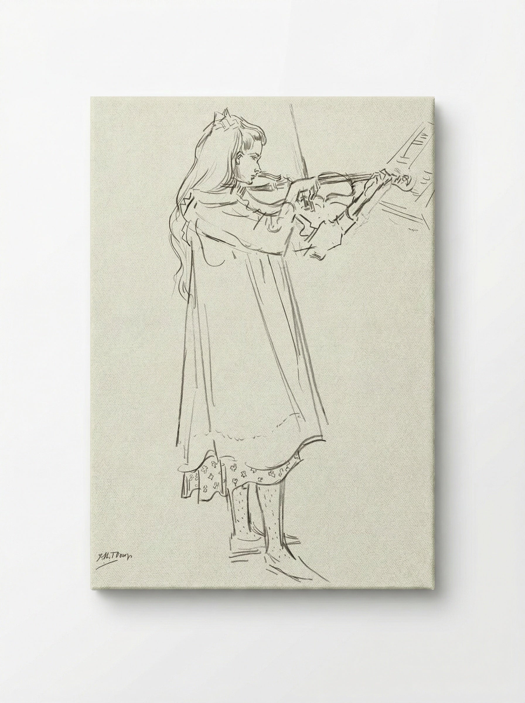 Girl Playing the Violin - Jan Toorop - Canvas