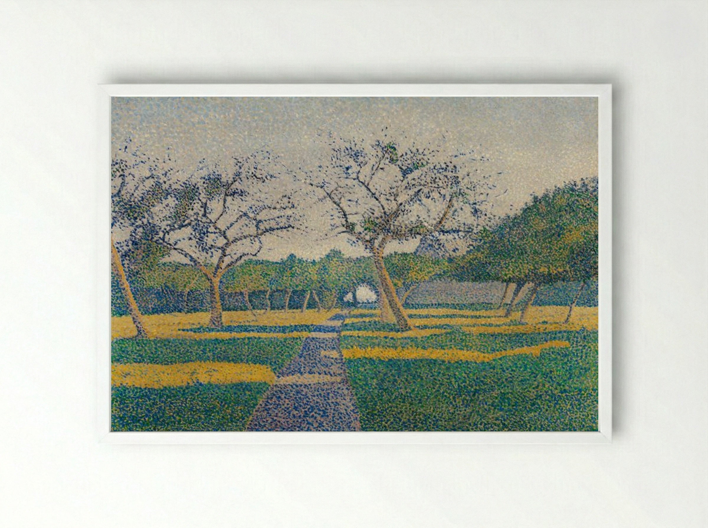 Orchard at La Louvière - Alfred William Finch - Framed Print White