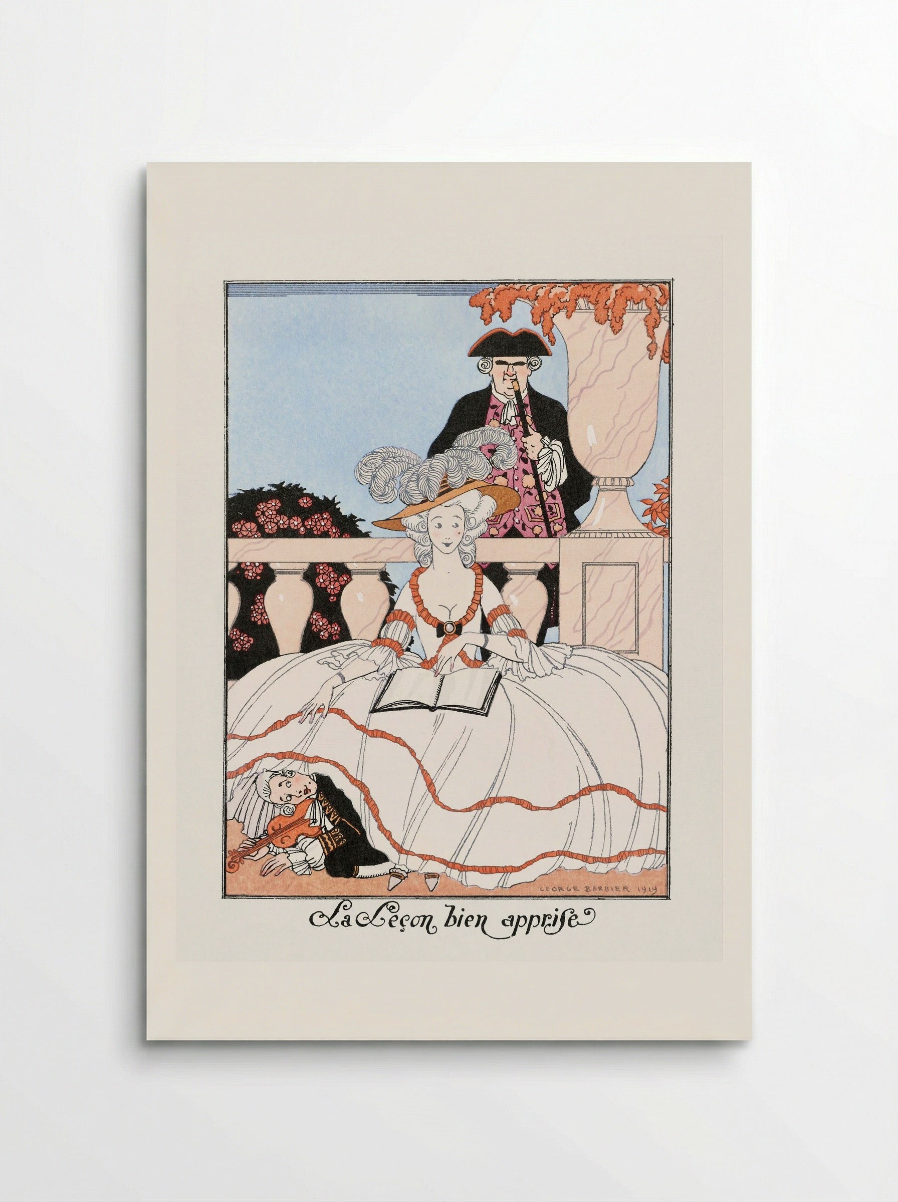 La Leçon bien apprise - George Barbier - Poster