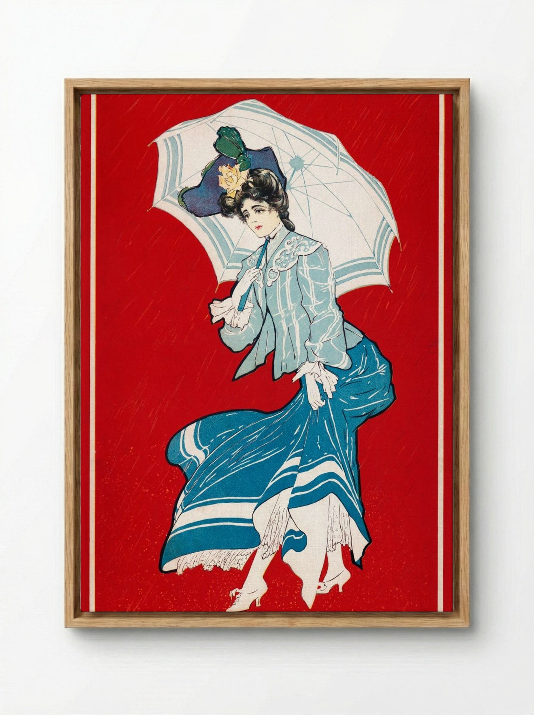 A Rainy Daisy - Gray - Framed Canvas Wood