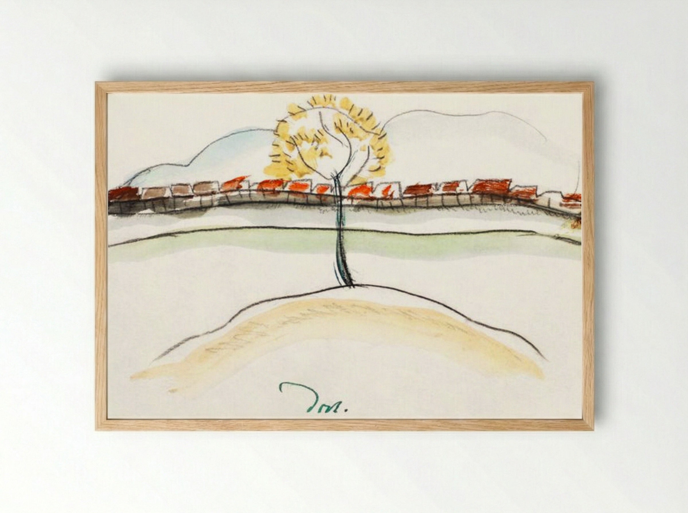 Fall Brook Railroad - Arthur Dove - Framed Print Wood