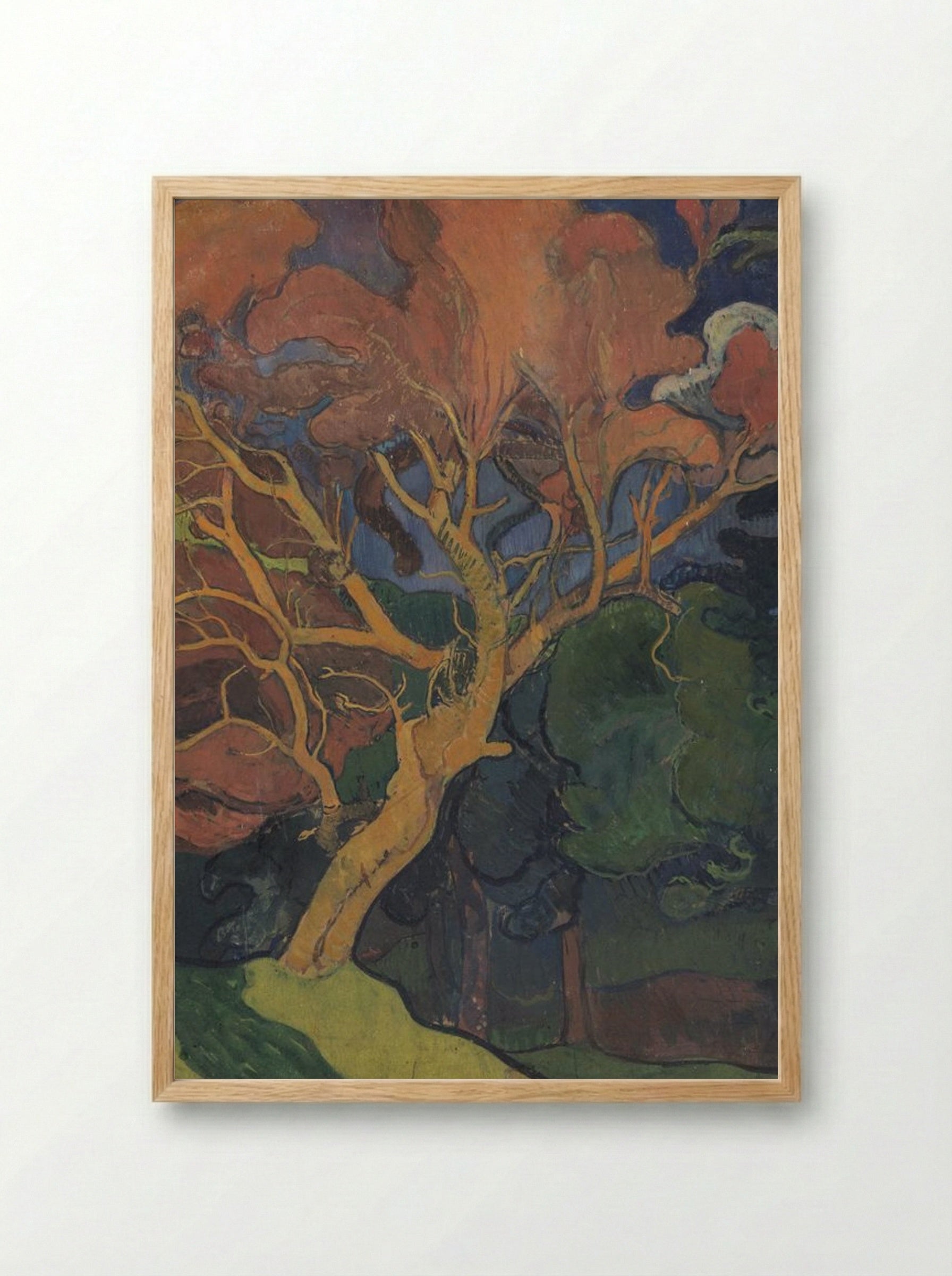 Forest Interior with Crooked Wood - Mogens Ballin - Framed Print Wood