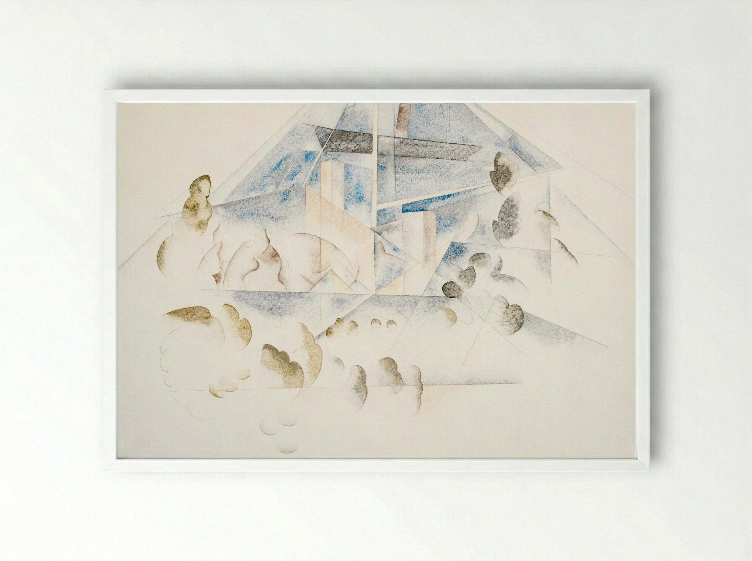 Bermuda: Masts and Foliage - Charles Demuth - Framed Print White