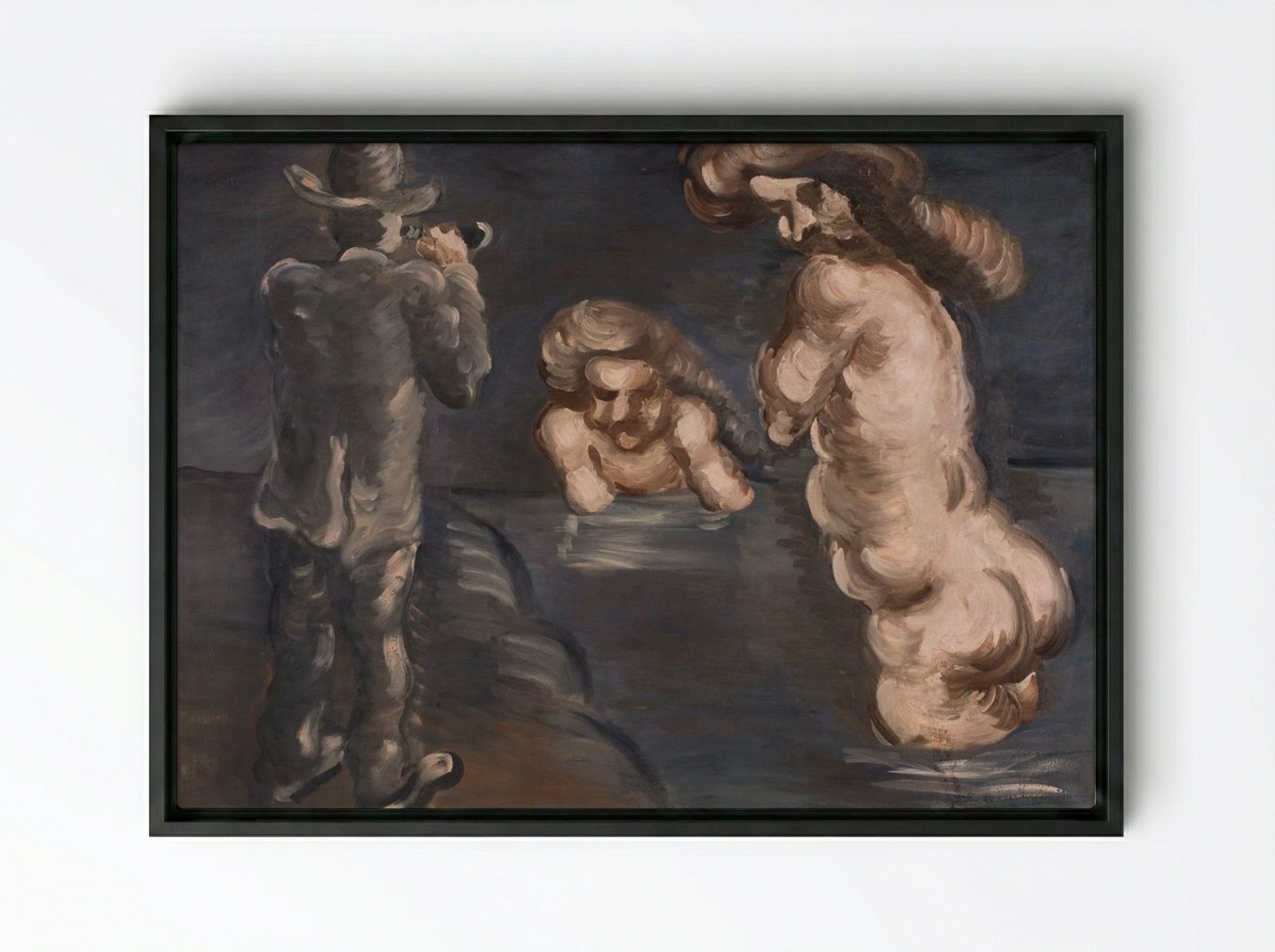 The Man Who Sees Everything - Vilhelm Lundstrøm - Framed Canvas Black